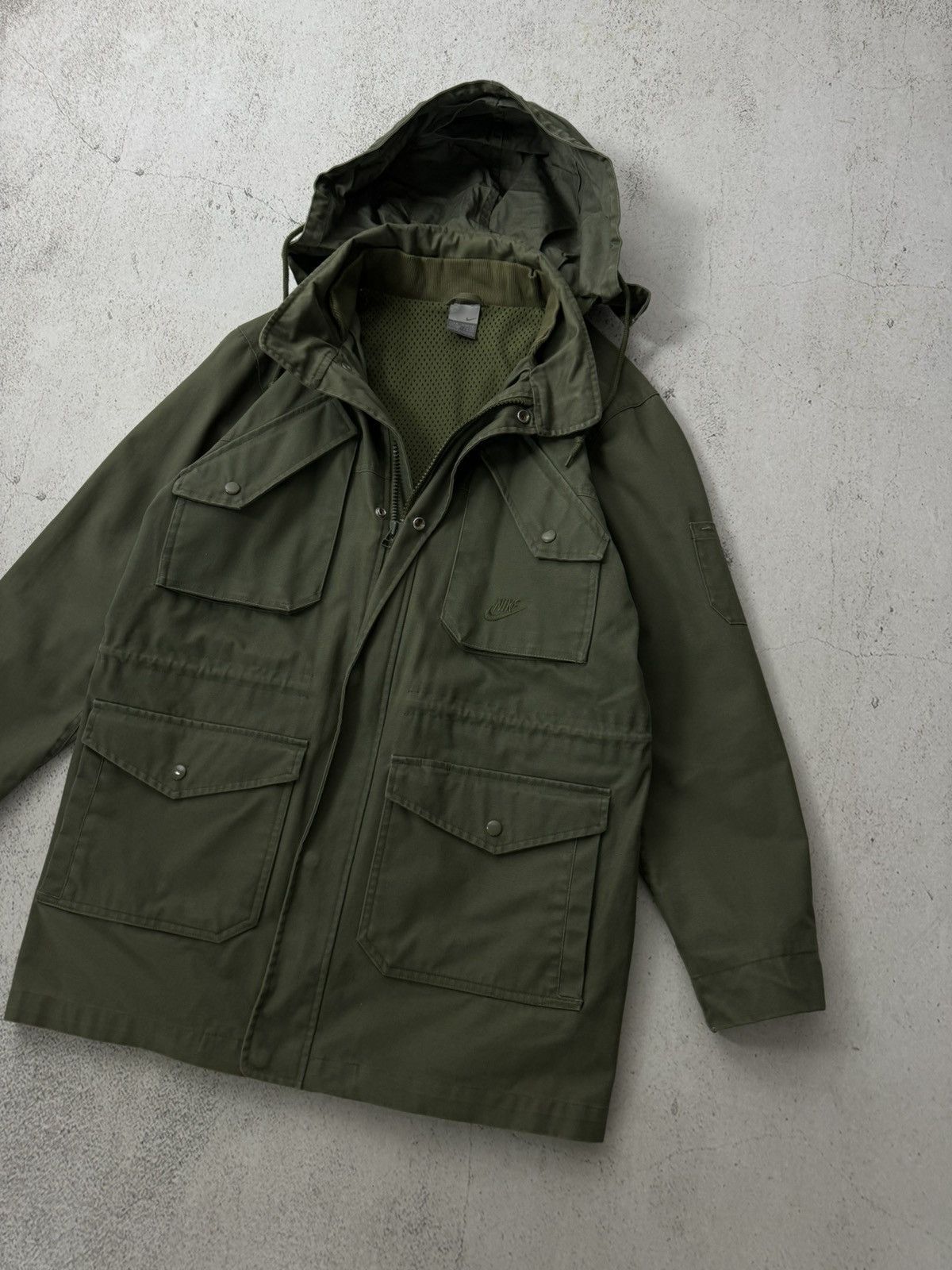 Nike × Vintage Nike Vintage Military Khaki Jacket Size US M / EU 48-50 / 2 - 3 Thumbnail