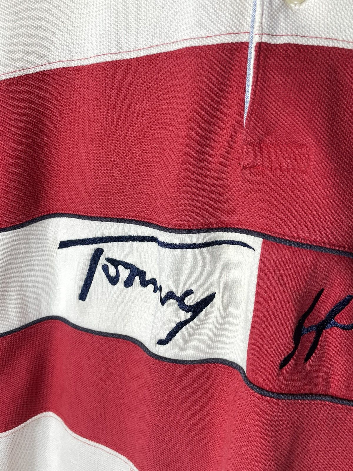Tommy Hilfiger × Vintage Polo T-shirt Tommy Hilfiger Big Flag 90’s Vintage Size US XL / EU 56 / 4 - 6 Thumbnail