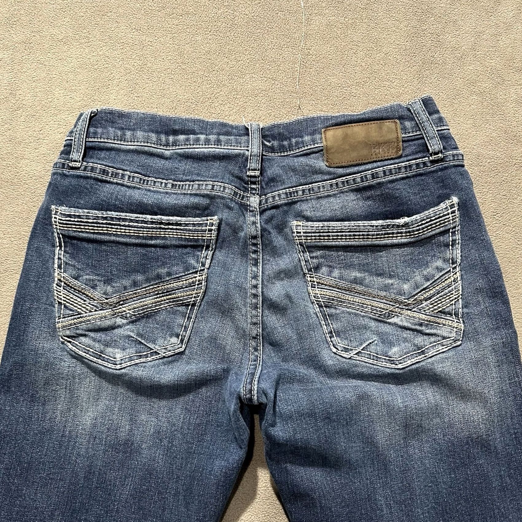 Vintage BKE Jake Jeans Mens 31x32 (30x30) Blue Straight Leg Denim Medium Wash Faded FUC Size US 31 - 4 Thumbnail