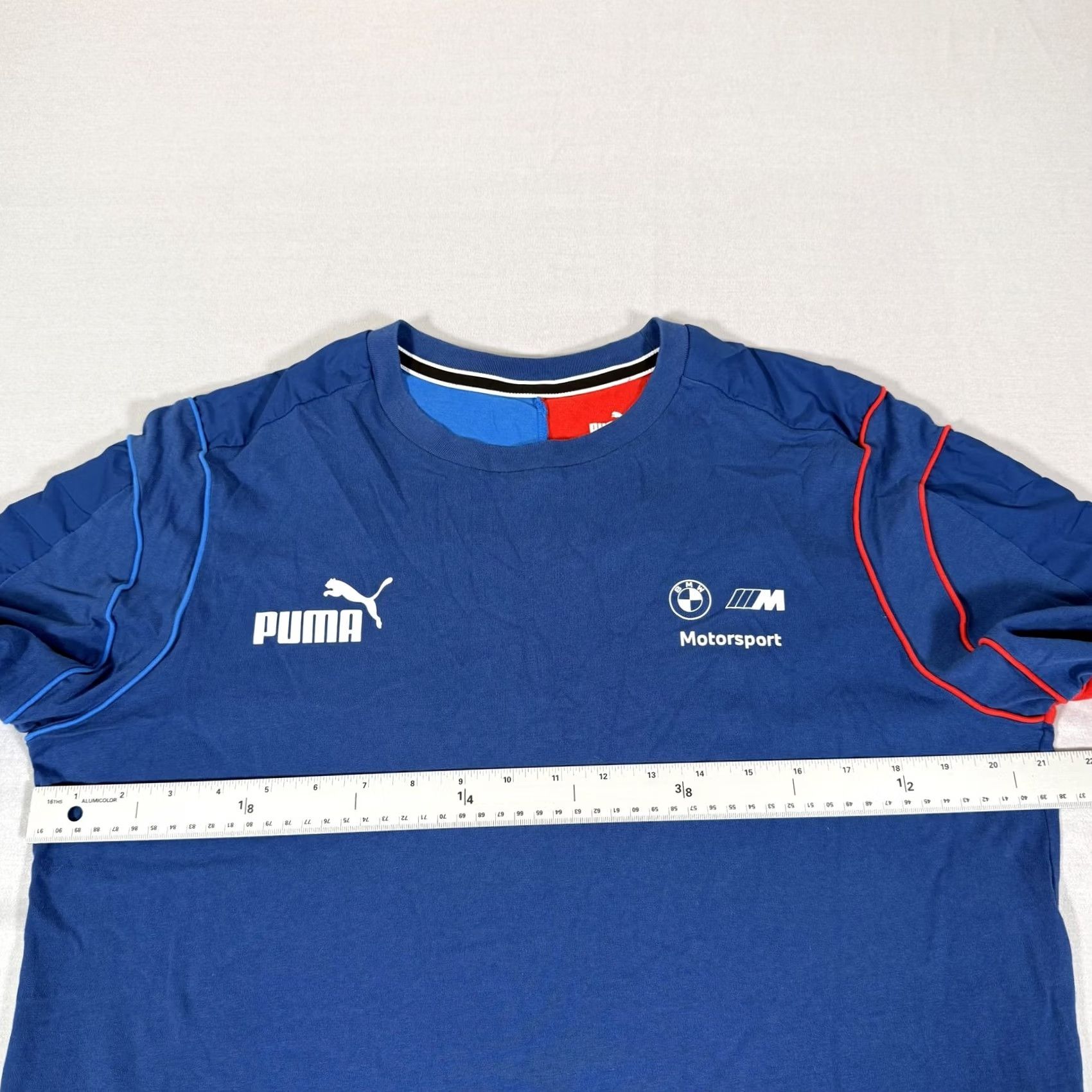 Puma PUMA Shirt Mens Large Blue BMW Motorsport Racing Colorblock T-Shirt Size US L / EU 52-54 / 3 - 7 Thumbnail