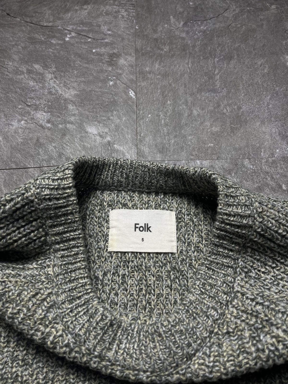 Folk Folk Heavy Knitted Wool Jumper Sweater in Mad Green Size 5 Size US L / EU 52-54 / 3 - 6 Thumbnail