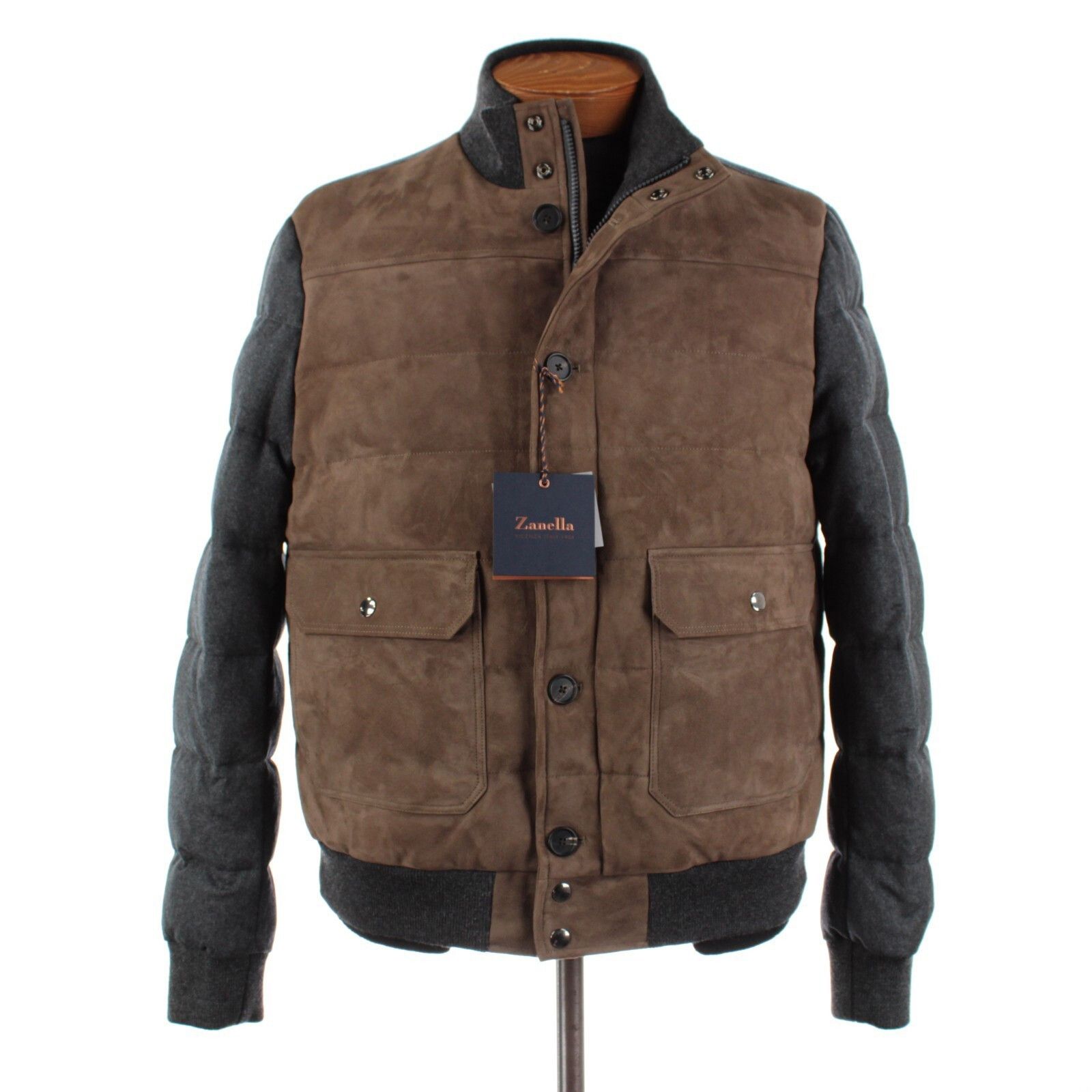 Zanella Zanella Jacket Size L US In Brown Wool & Suede Size US L / EU 52-54 / 3 - 1 Thumbnail