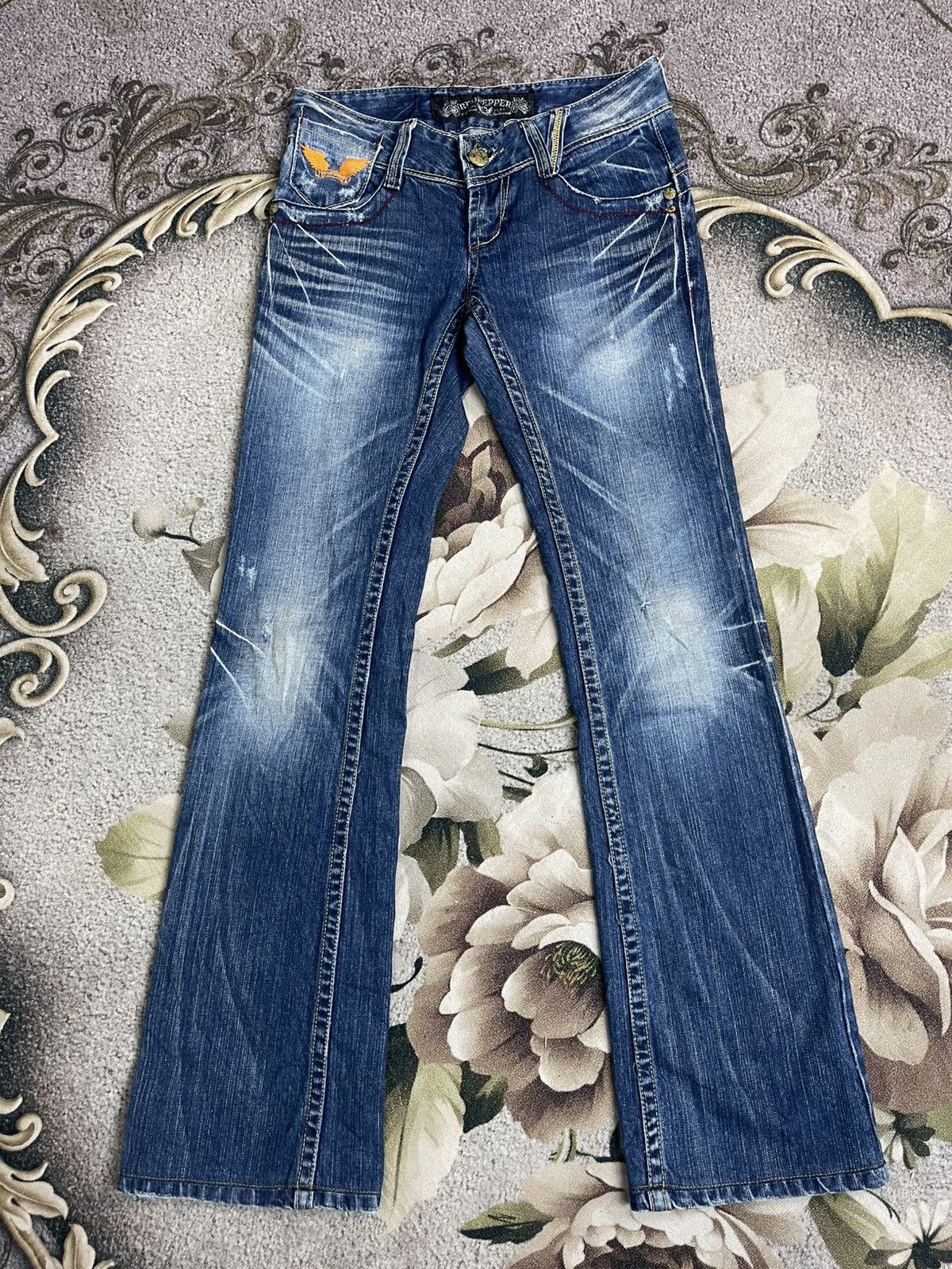 Japanese Brand Red Pepper Jeans Flare Streetwear Size 25" / US 0 / IT 36 - 23 Thumbnail