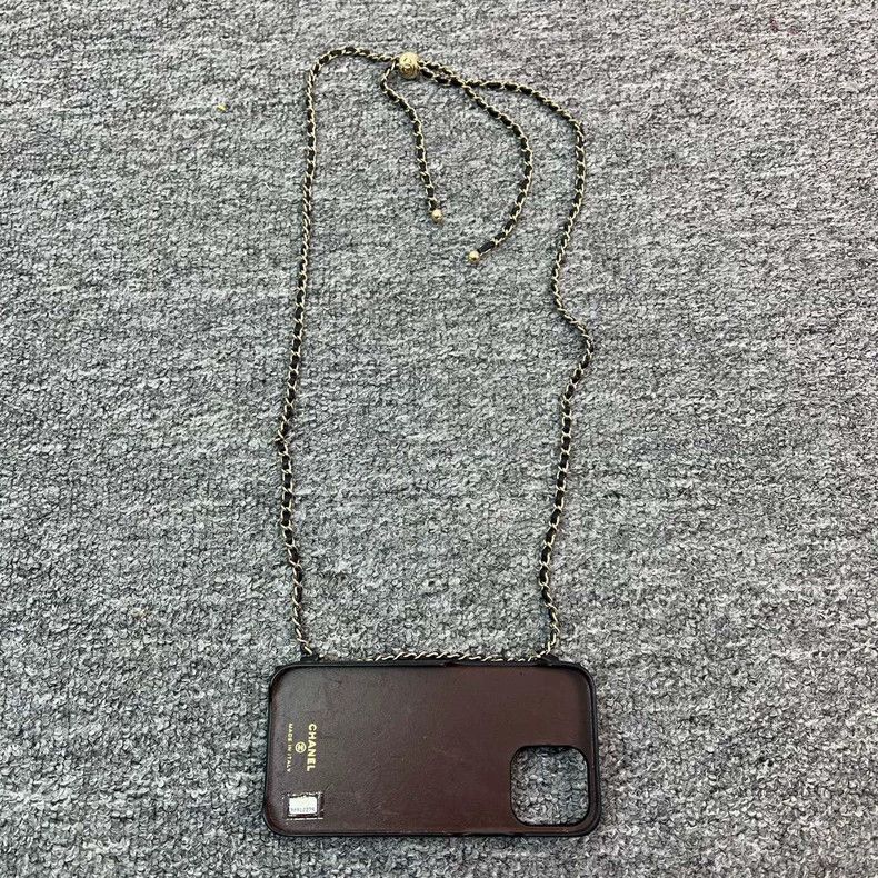 Chanel Chanel Black lambskin gold ball chain mobile phone case Size ONE SIZE - 2 Thumbnail
