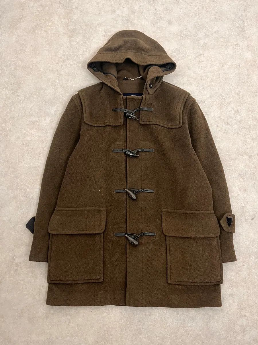 Burberry 2000s Burberry Khaki Hooded Wool Jacket Size US S / EU 44-46 / 1 - 1 Thumbnail