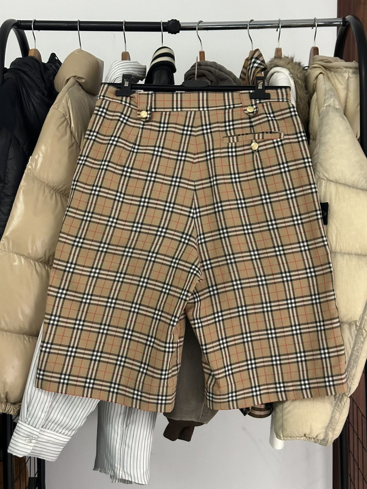 Burberry × Vintage 90s Burberrys Vintage Baggy Shorts Size US 31 - 3 Thumbnail