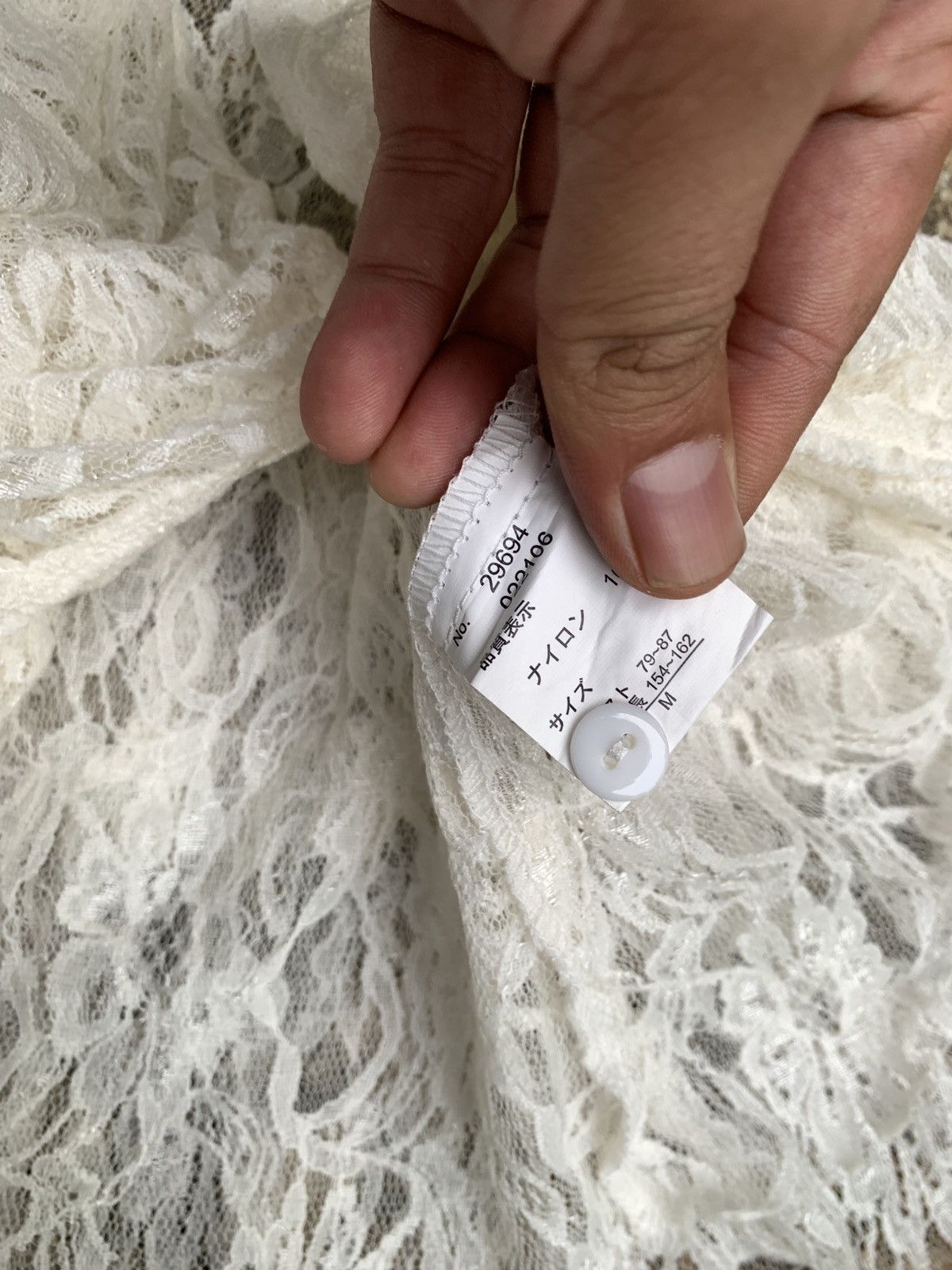 Japanese Brand y2k Unknown White Ruffle Button Floral Trim Blouse Top Size M / US 6-8 / IT 42-44 - 6 Thumbnail