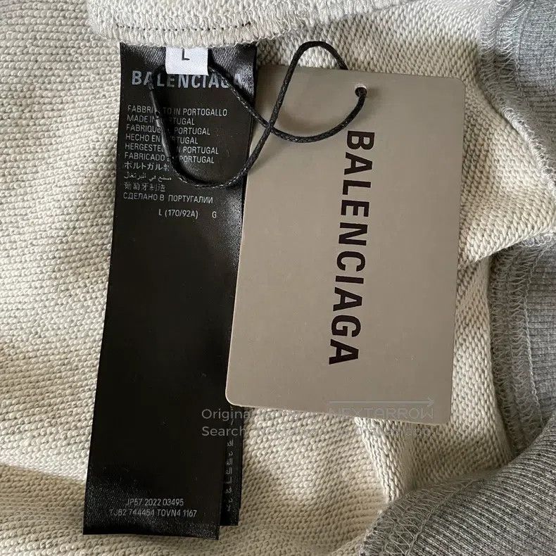 Balenciaga Balenciaga Grey Ripped Letter Hoodie Size US L / EU 52-54 / 3 - 4 Thumbnail