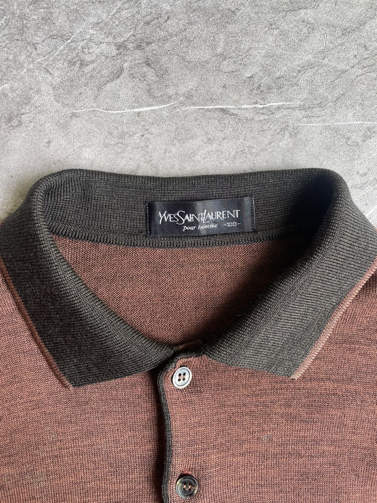 Saint Laurent Paris Yves Saint Laurent YSL Polo shirt Size US L / EU 52-54 / 3 - 3 Thumbnail