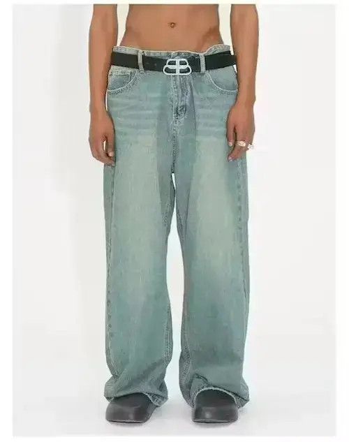 Other Green Carpenter Baggy Denim Jeans Size US 30 / EU 46 - 3 Thumbnail