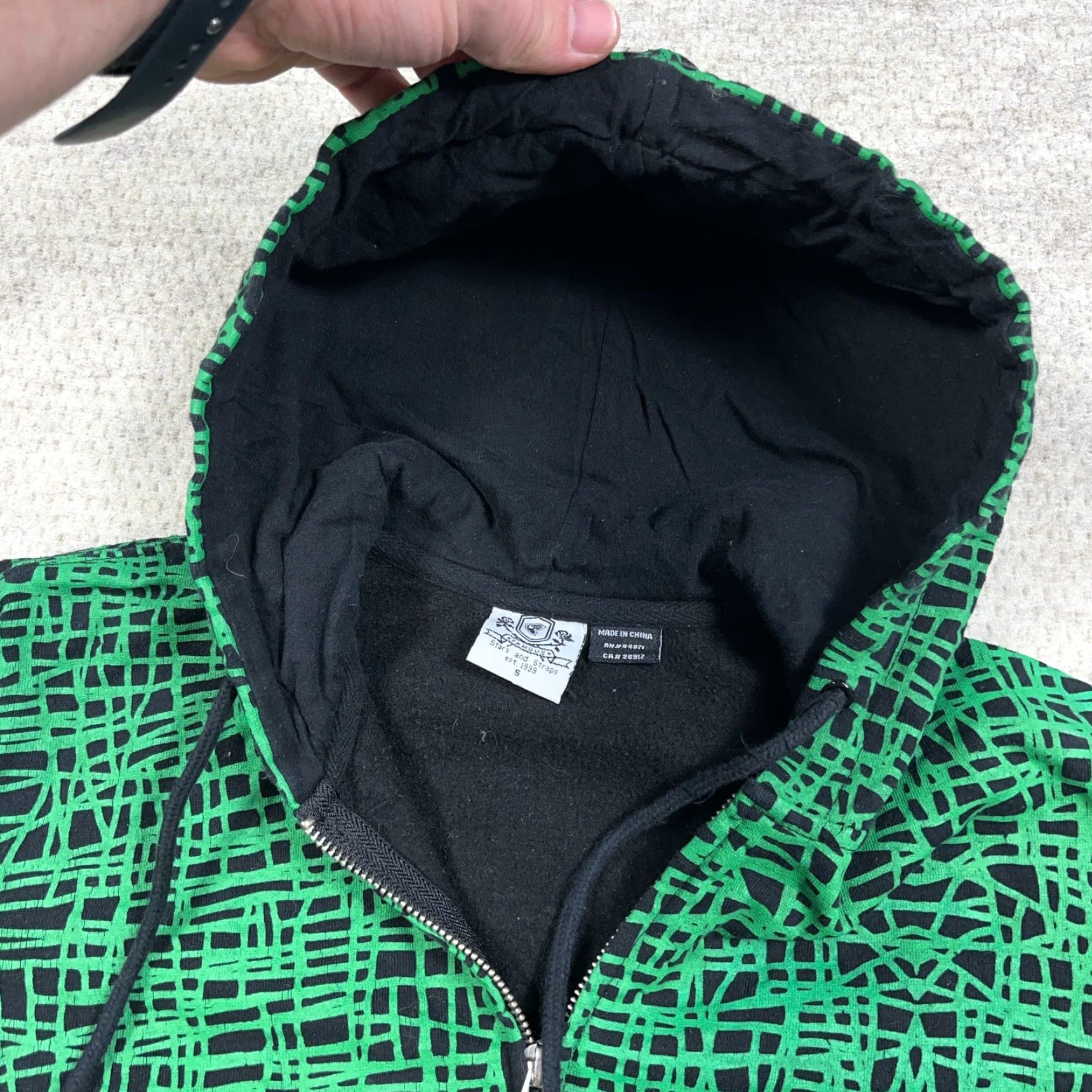 Vintage VINTAGE Famous Stars & Straps Hoodie Women S Green Full Zip AOP Logo 90s Sworn Beach Southwestern Mens Women Girls Size S / US 4 / IT 40 - 6 Thumbnail