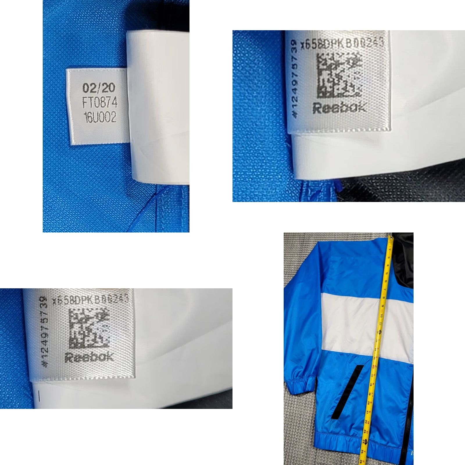 Reebok Reebok Womens Windbreaker Jacket Sz M Blue White Colorblock Jacket Size M / US 6-8 / IT 42-44 - 9 Thumbnail