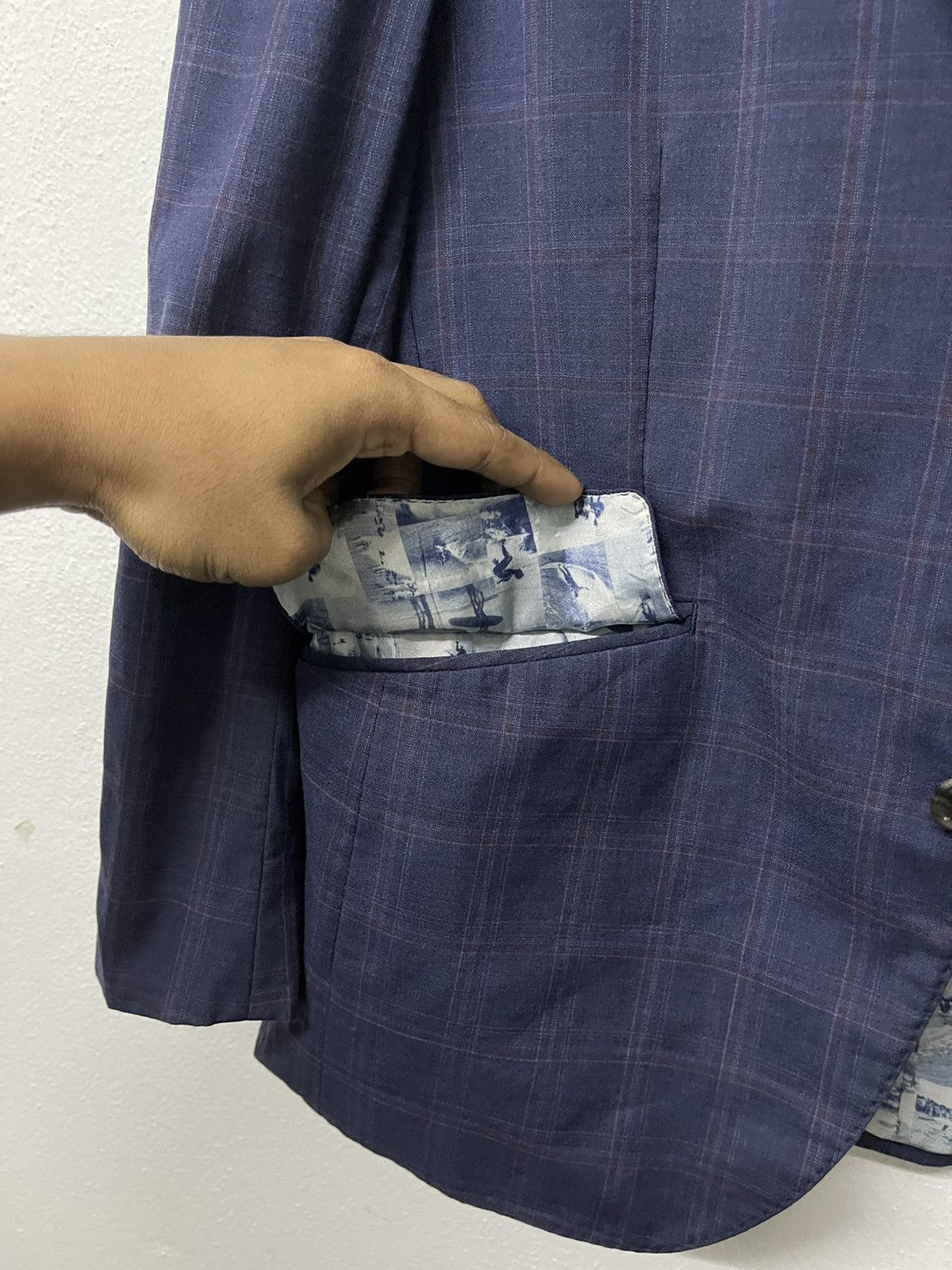 Loro Piana 90s LORO PIANA MOTS PLAID WOOL BLAZZER RARE DESIGN Size US M / EU 48-50 / 2 - 13 Thumbnail