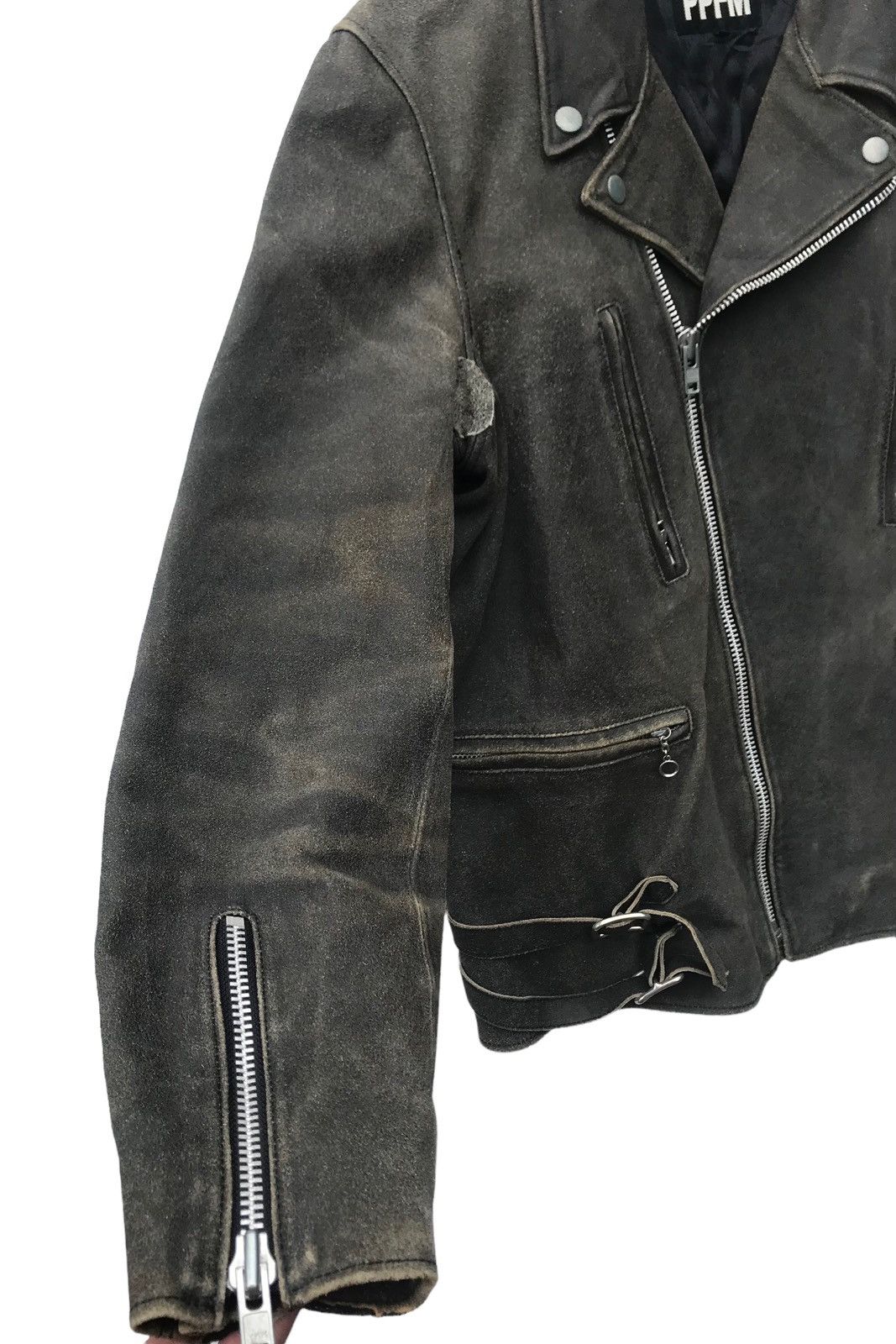 PPFM PPFM Double Collar Biker Rockabilly Leather Jacket Size US M / EU 48-50 / 2 - 5 Thumbnail