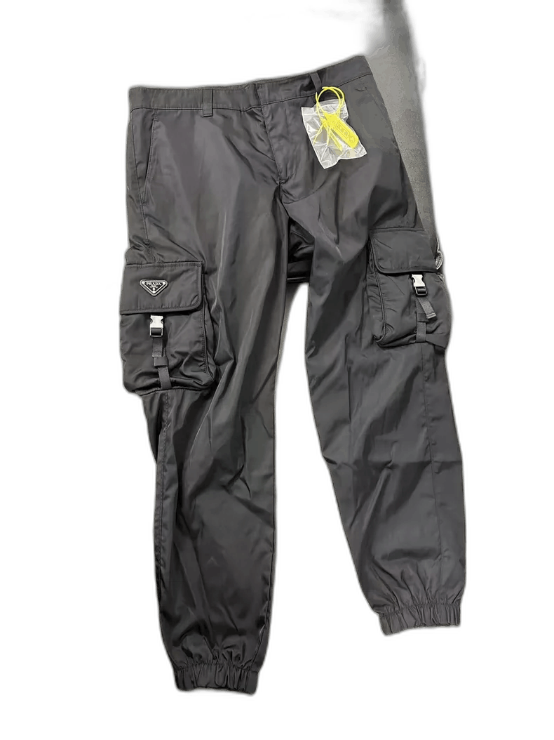 Prada Prada Black Cargo Pants with Triangle Logo -2505 Size US 44 / EU 60 - 1 Thumbnail