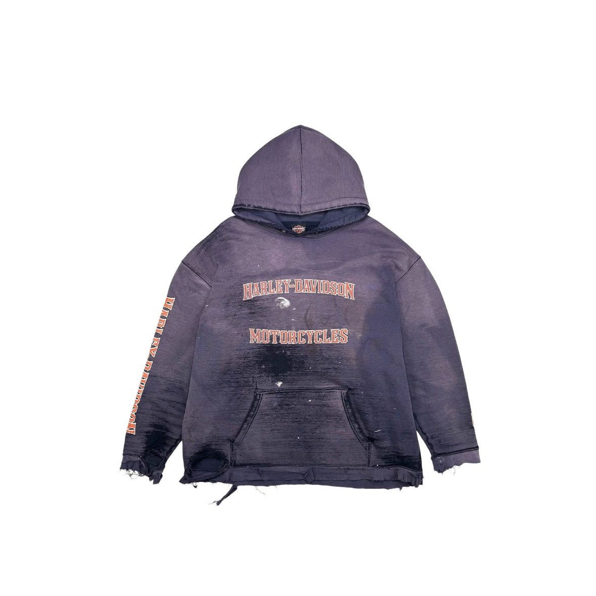 Harley Davidson THRASHED FADED HARLEY DAVIDSON HOODIE Size US XXL / EU 58 / 5 - 1 Thumbnail