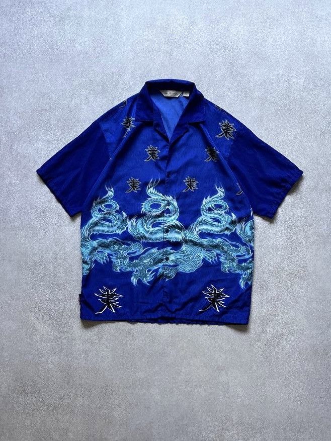 Japanese Brand Vintage Japanese Dragons Full Overprint Boxy Shirt L Size US L / EU 52-54 / 3 - 1 Thumbnail