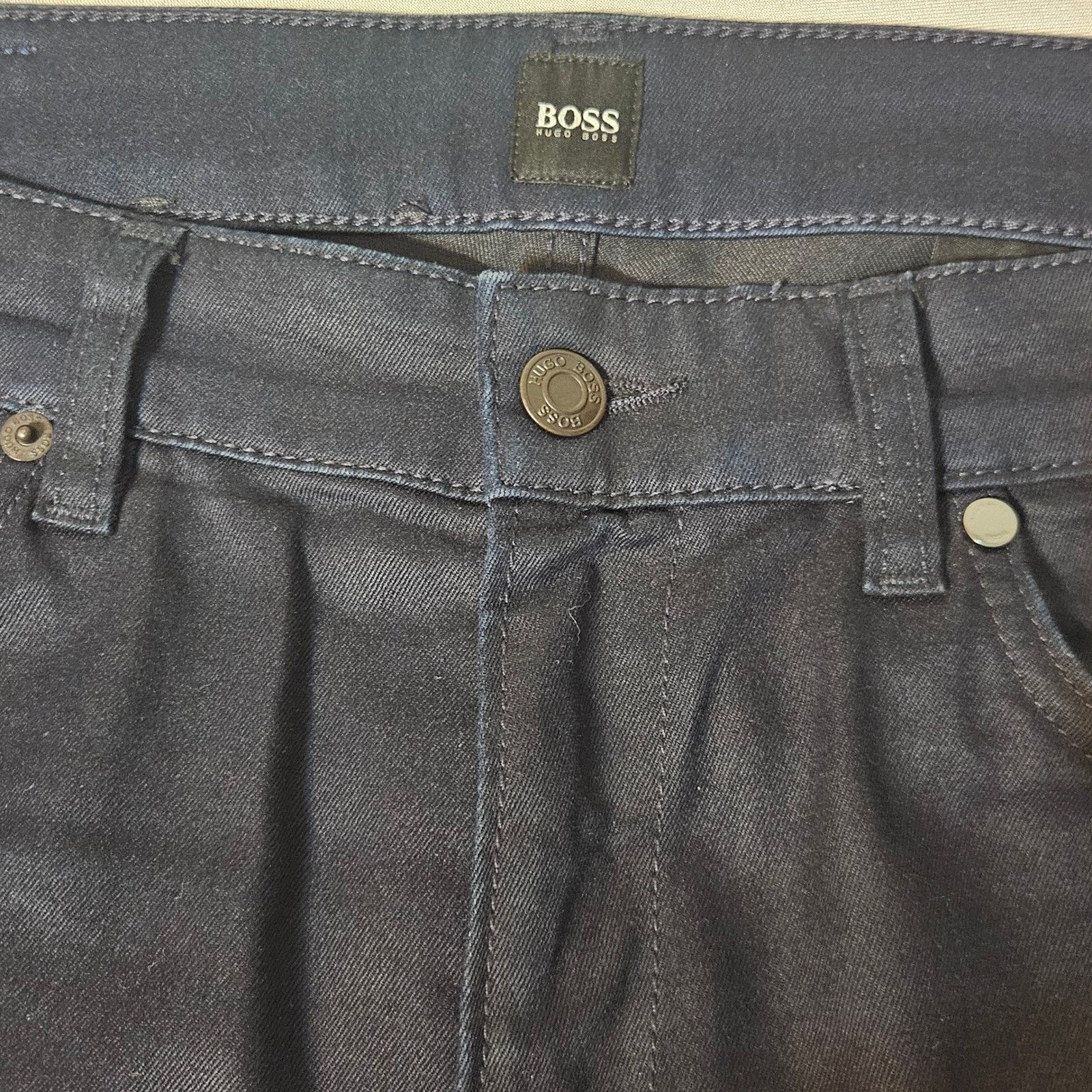 Hugo Boss BOSS Hugo Boss Mens Dark Jeans Finest Italian Fabric 33x30 Size US 33 - 3 Thumbnail