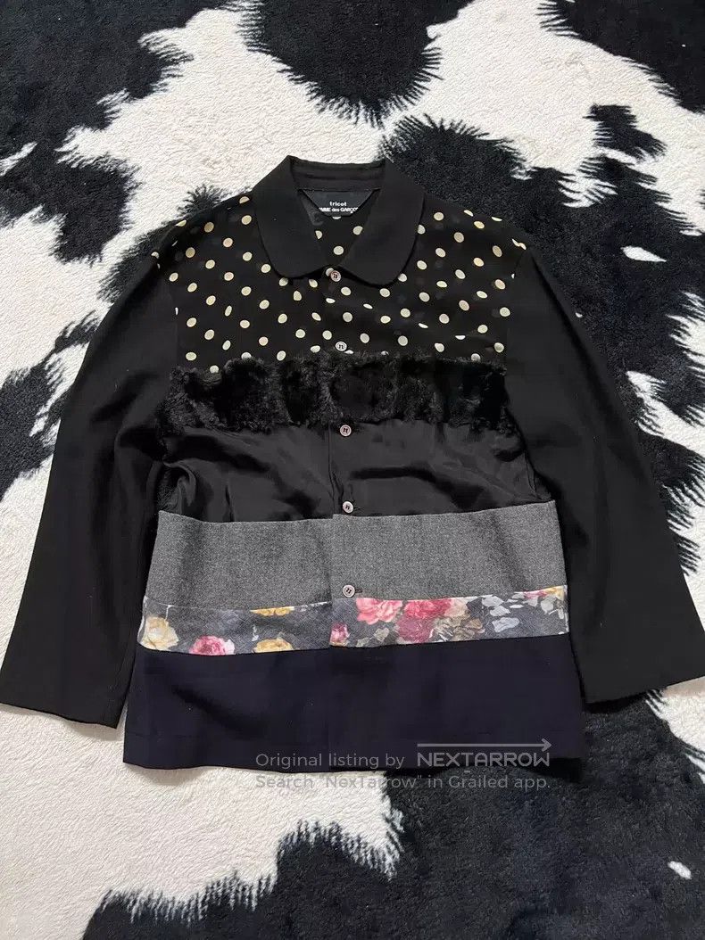 Comme des Garcons Comme Des Garcons Mixed material patchwork cardigan top Size M / US 6-8 / IT 42-44 - 2 Thumbnail