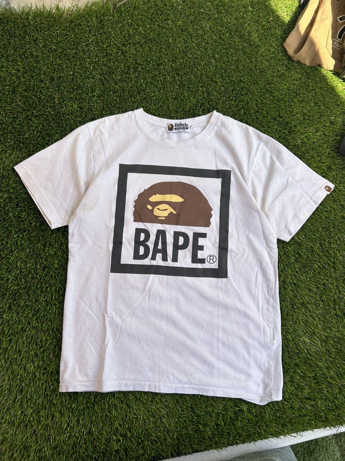 Bape BAPE Square Ape Head White Tee Size US M / EU 48-50 / 2 - 2 Thumbnail