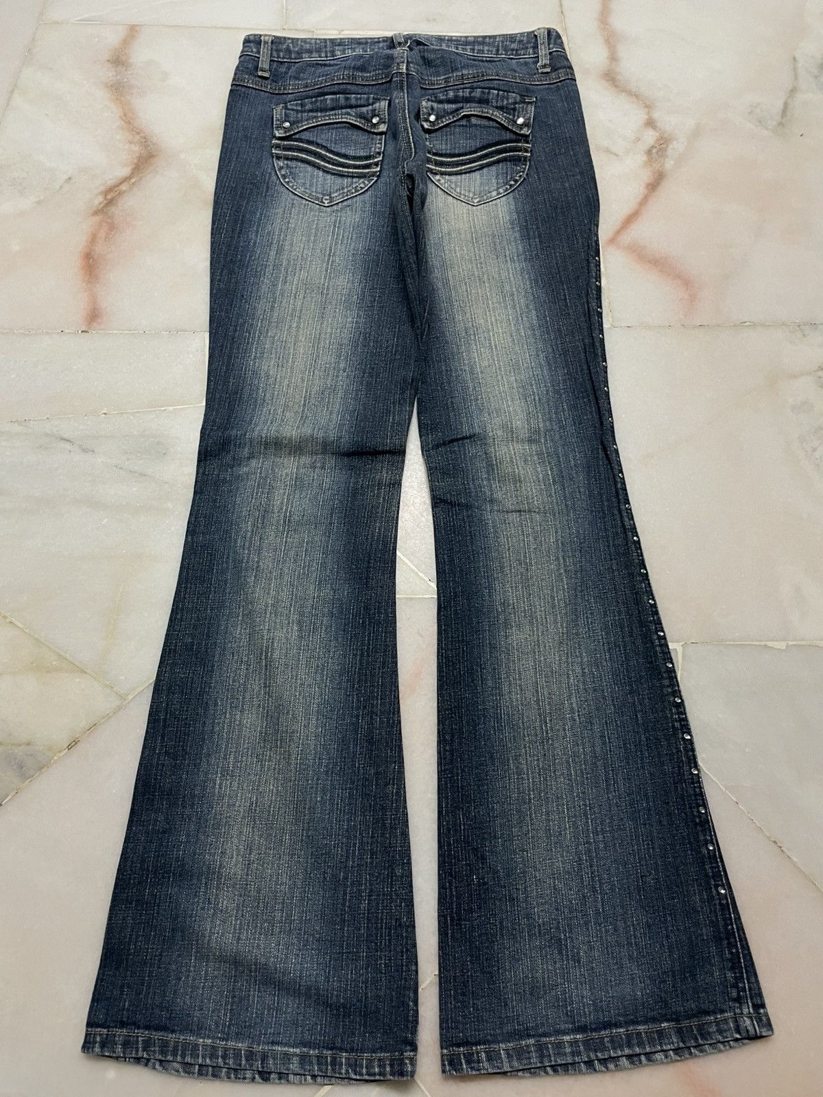 Japanese Brand 💥Bootcut💥Rare Japanese Mudwash Chrome Lace-Up bootcut Jeans Size 27" / US 4 / IT 40 - 1 Thumbnail