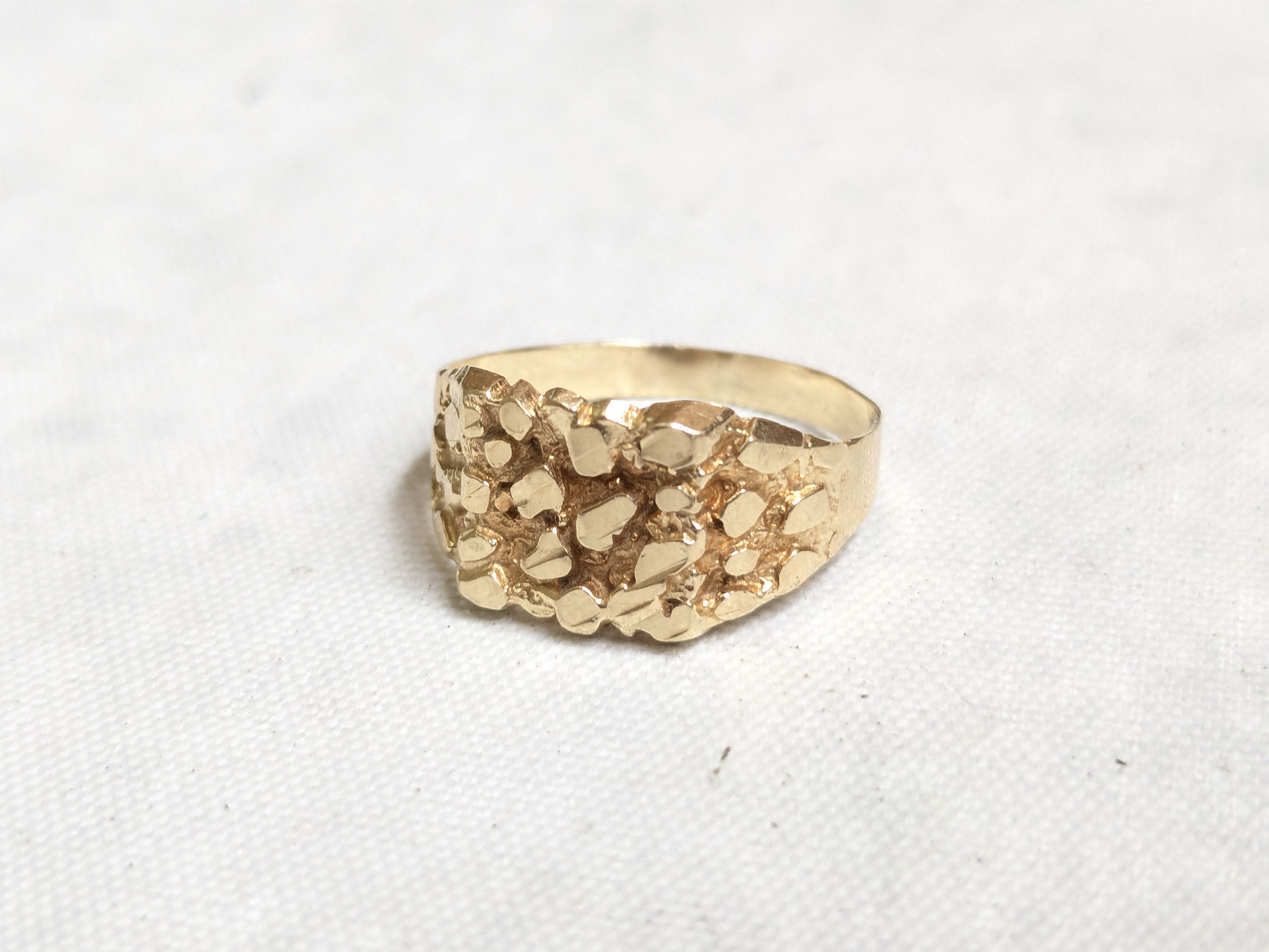Jewelry Vintage 10k Yellow Gold Nugget Ring Size 8.75 Size ONE SIZE - 5 Thumbnail
