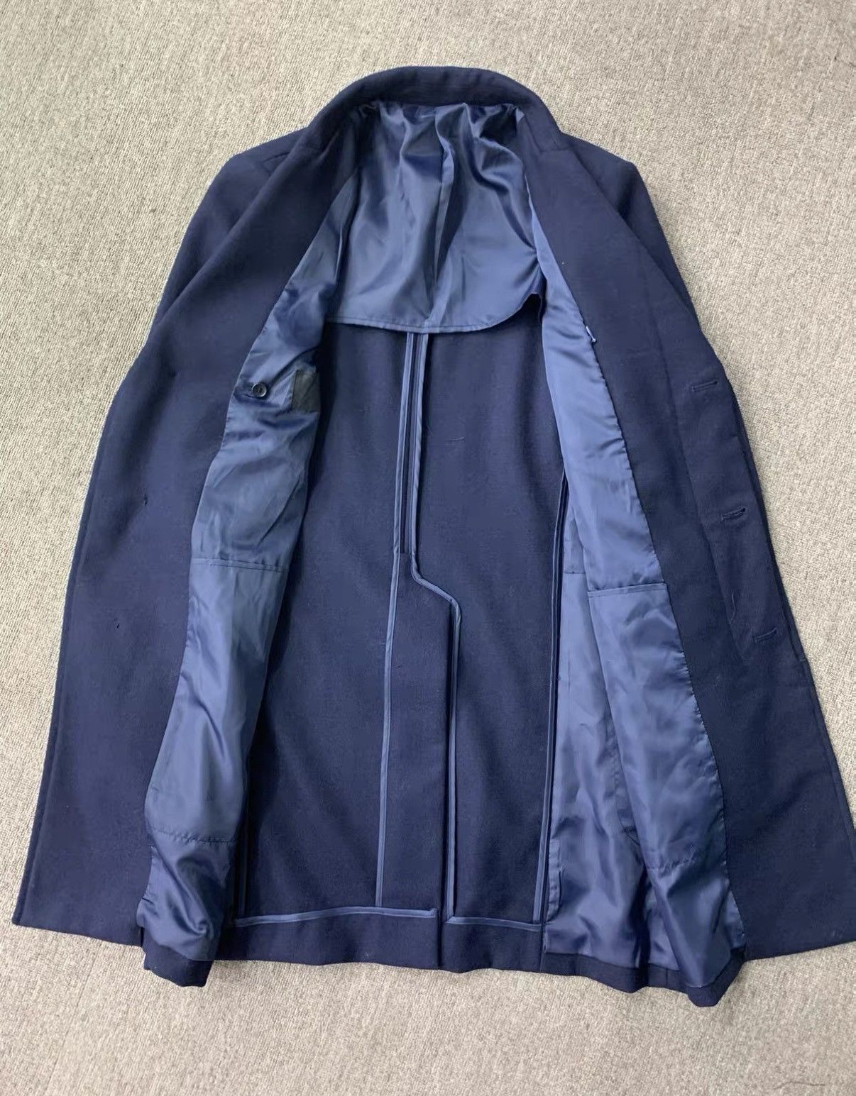 Prada PRADA Dark Blue High-Density Wool Business Coat Size US M / EU 48-50 / 2 - 3 Thumbnail