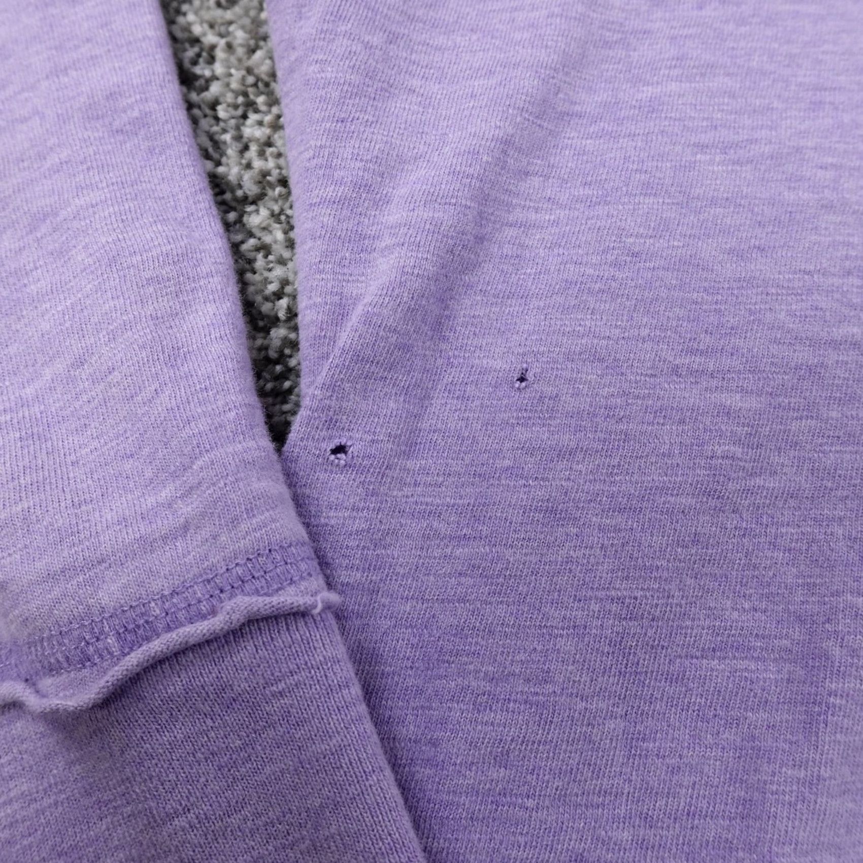 Vintage Cabelas Hoodie Womens M Purple Gray Pullover Sweatshirt Hooded Pockets Thermal Dolman Sleeve Knit Sweater Size M / US 6-8 / IT 42-44 - 5 Thumbnail