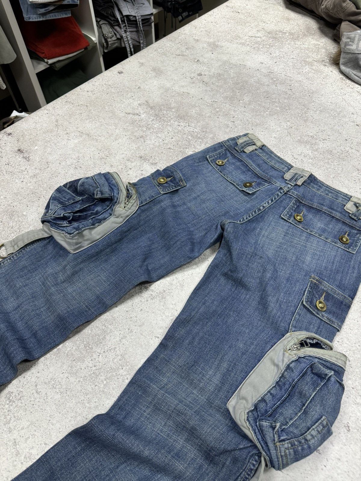 If Six Was Nine × Japanese Brand × Le Grande Bleu (L.G.B.) Vintage Japanese Mega Multi Pocket LGB Style Jeans Pants Size US 29 - 4 Thumbnail