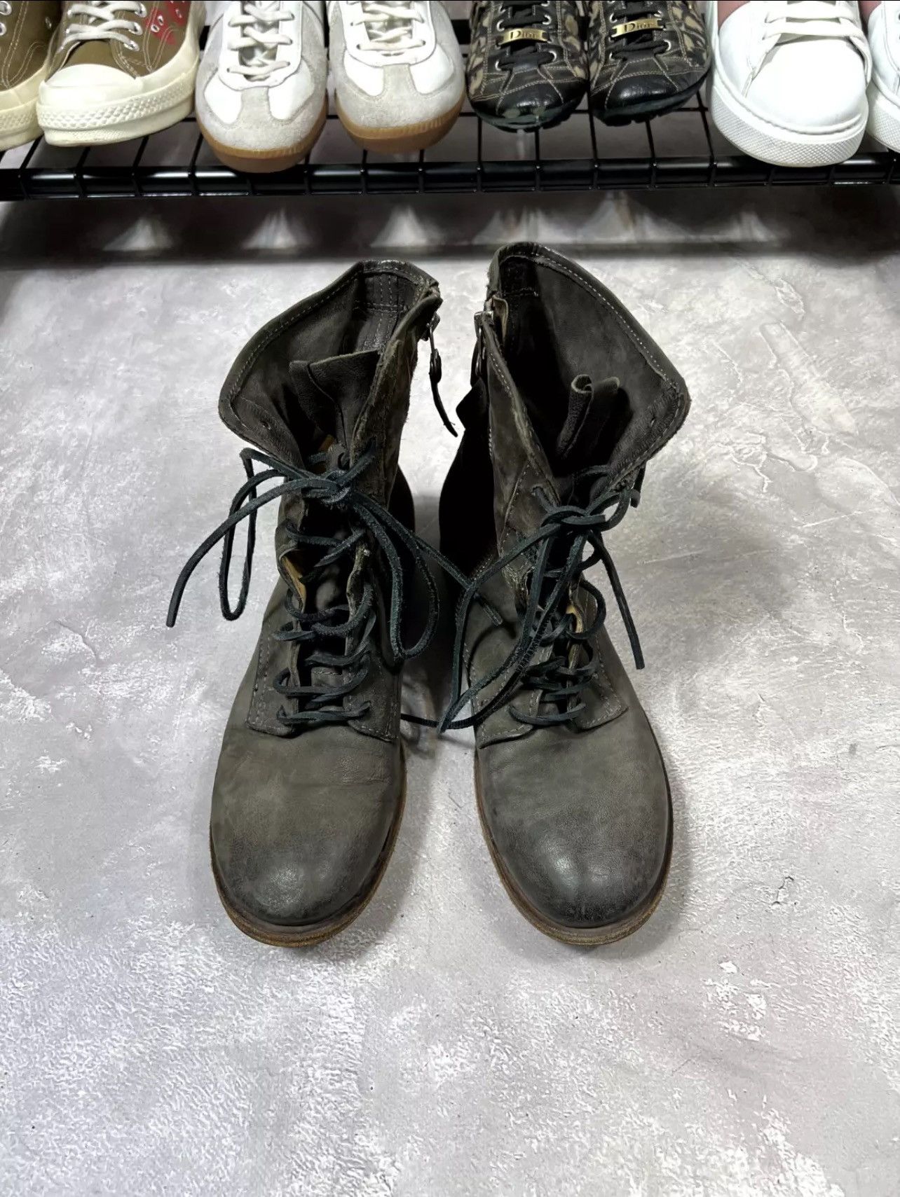 Vintage Vintage Airsteps A.S 98 Avantgarde Distressed Leather Boot Size US 9 / IT 39 - 2 Thumbnail