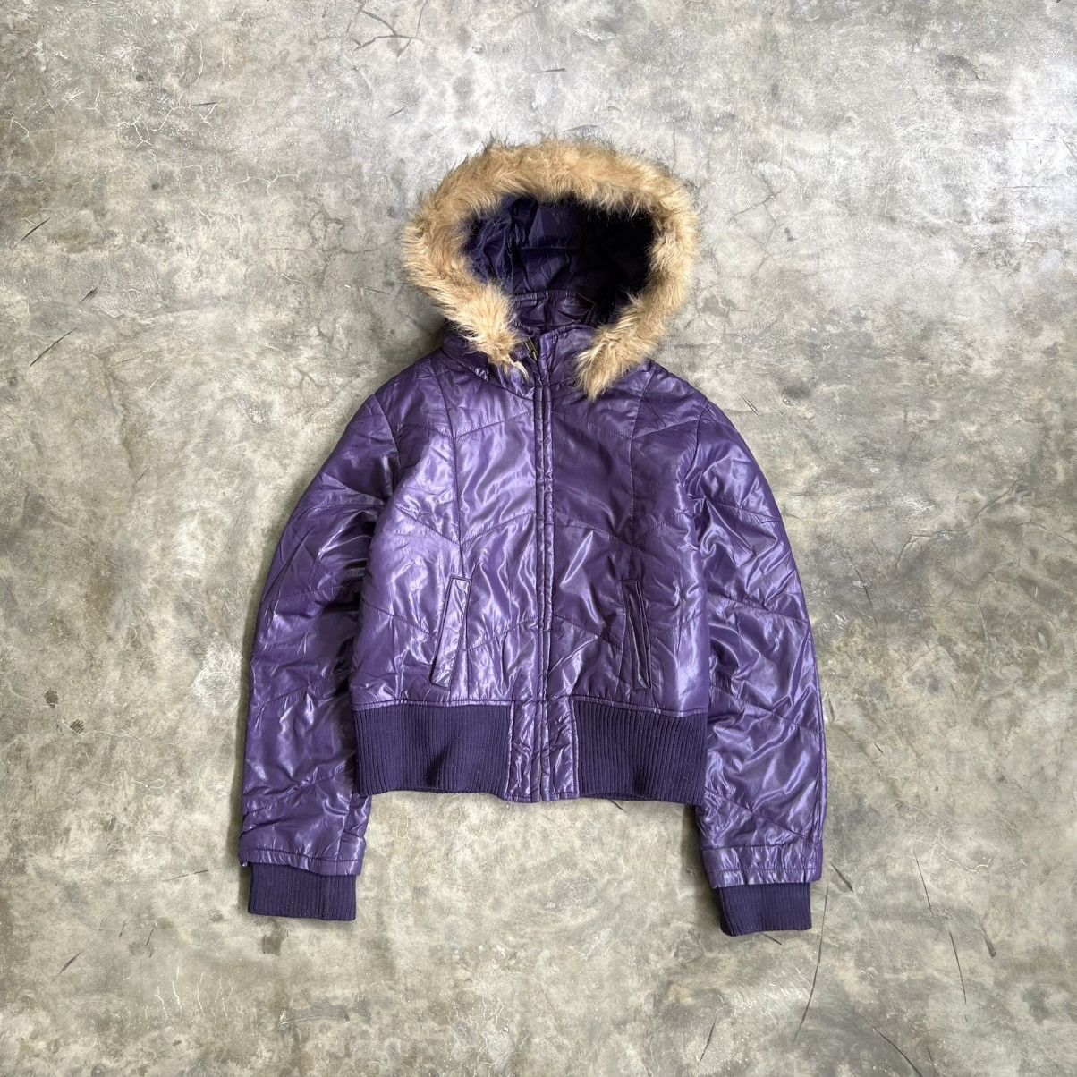 Hysteric Glamour 2000s Blue Strive Lgb Style Boxy Puffer Fur Hooded Jacket Size US M / EU 48-50 / 2 - 1 Thumbnail