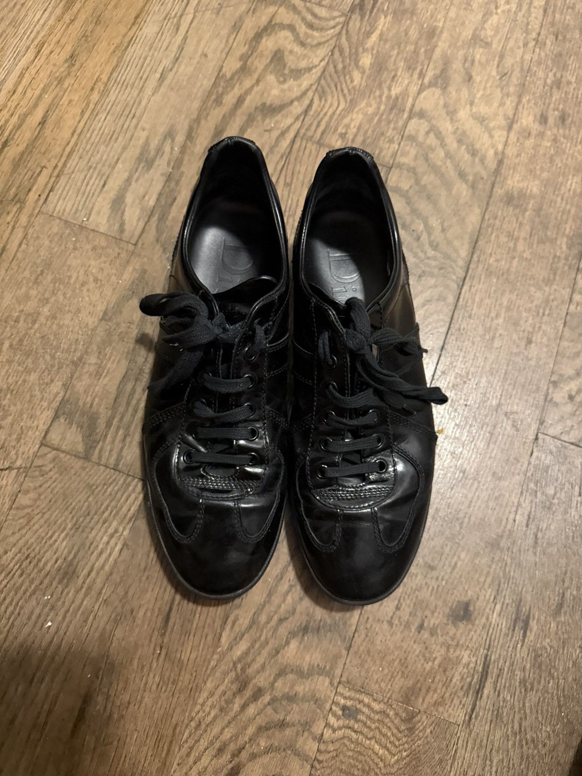Dior homme 2008 kris van assche patent leather sneakers