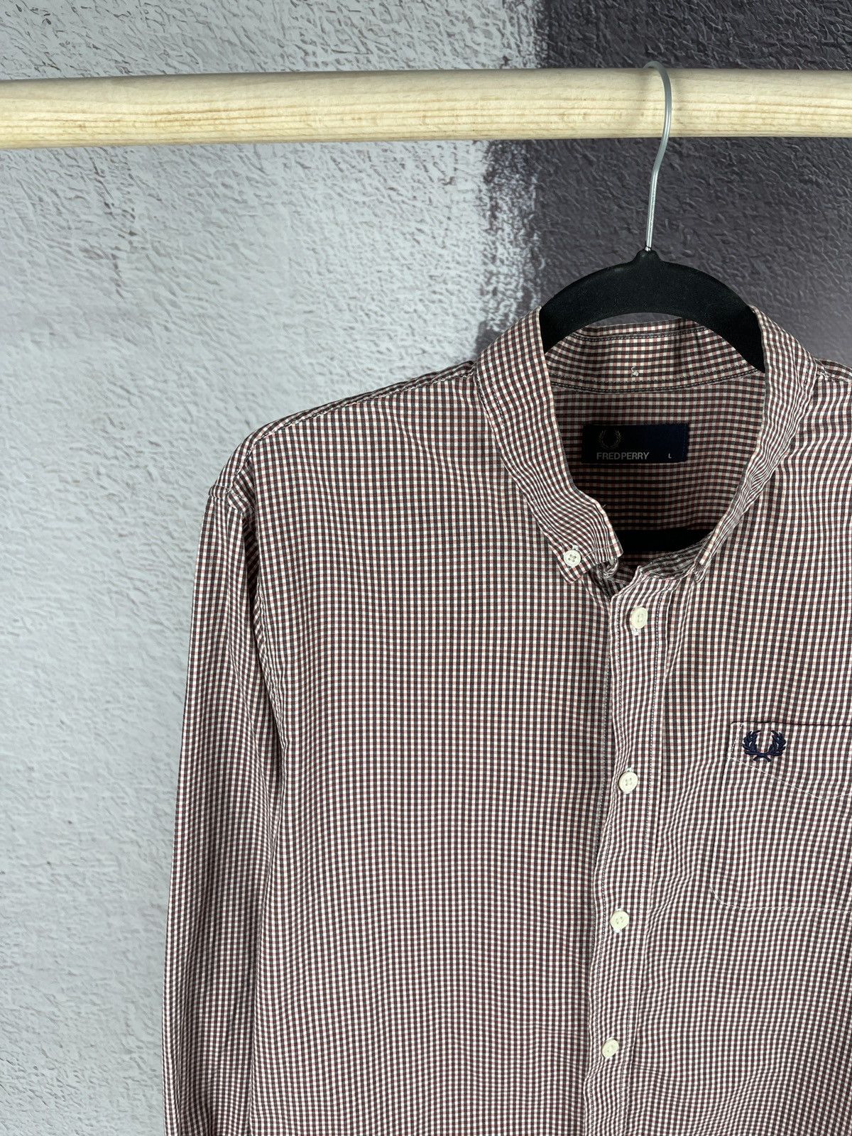 Fred Perry Fred Perry red checkered long sleeve cotton shirt Size US L / EU 52-54 / 3 - 9 Thumbnail