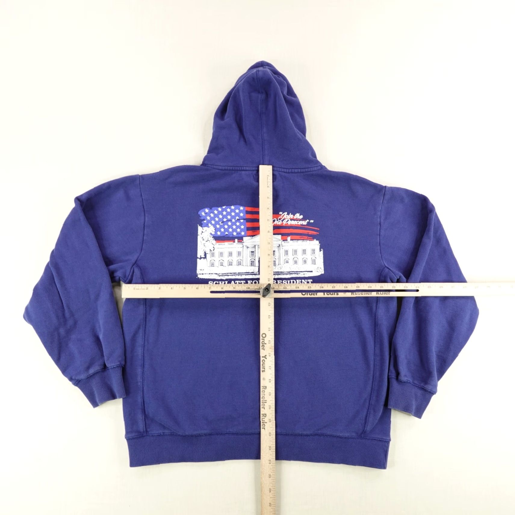 Vintage VINTAGE Schlatt Hoodie Pullover Men's Medium Blue Graphic Print 2020 Presidential Campaign Hooded Sweatshirt USA Size US M / EU 48-50 / 2 - 7 Thumbnail