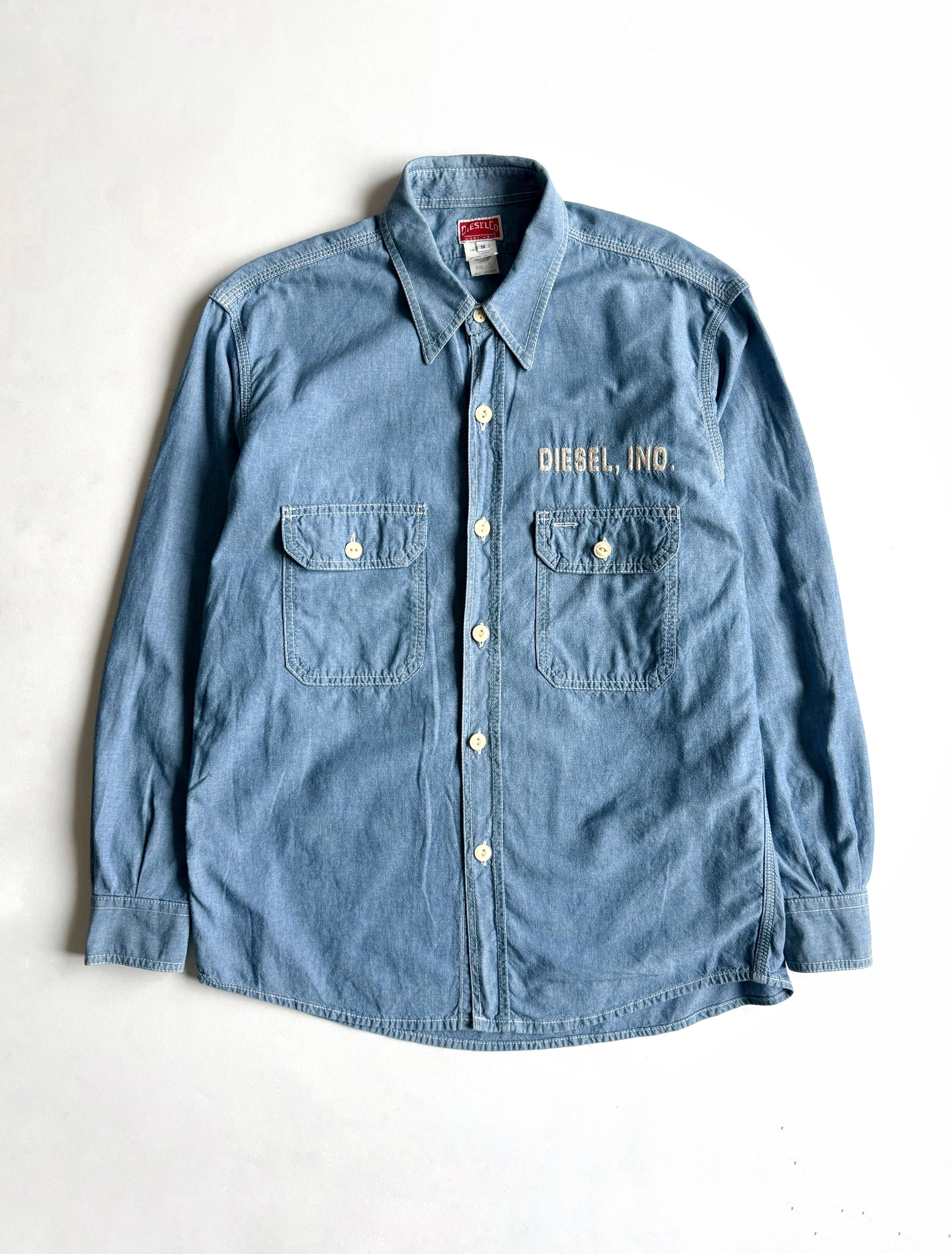 Diesel Men's 90's Diesel Work Wear Denim Shirt (S) Size US S / EU 44-46 / 1 - 1 Thumbnail