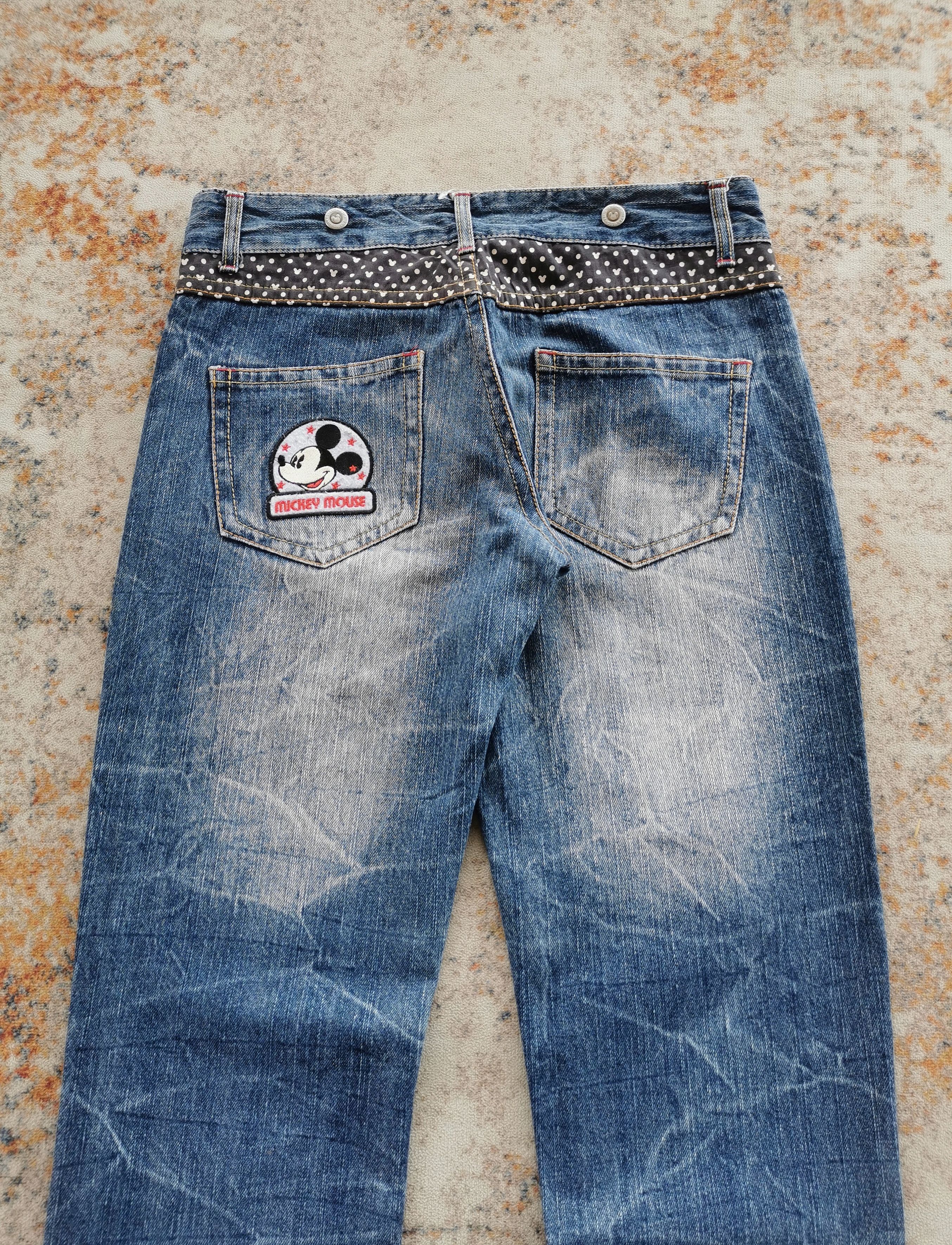 Anime Mickey Mouse Disney Faded Patchwork Distressed Denim 31x32 Size US 31 - 10 Thumbnail
