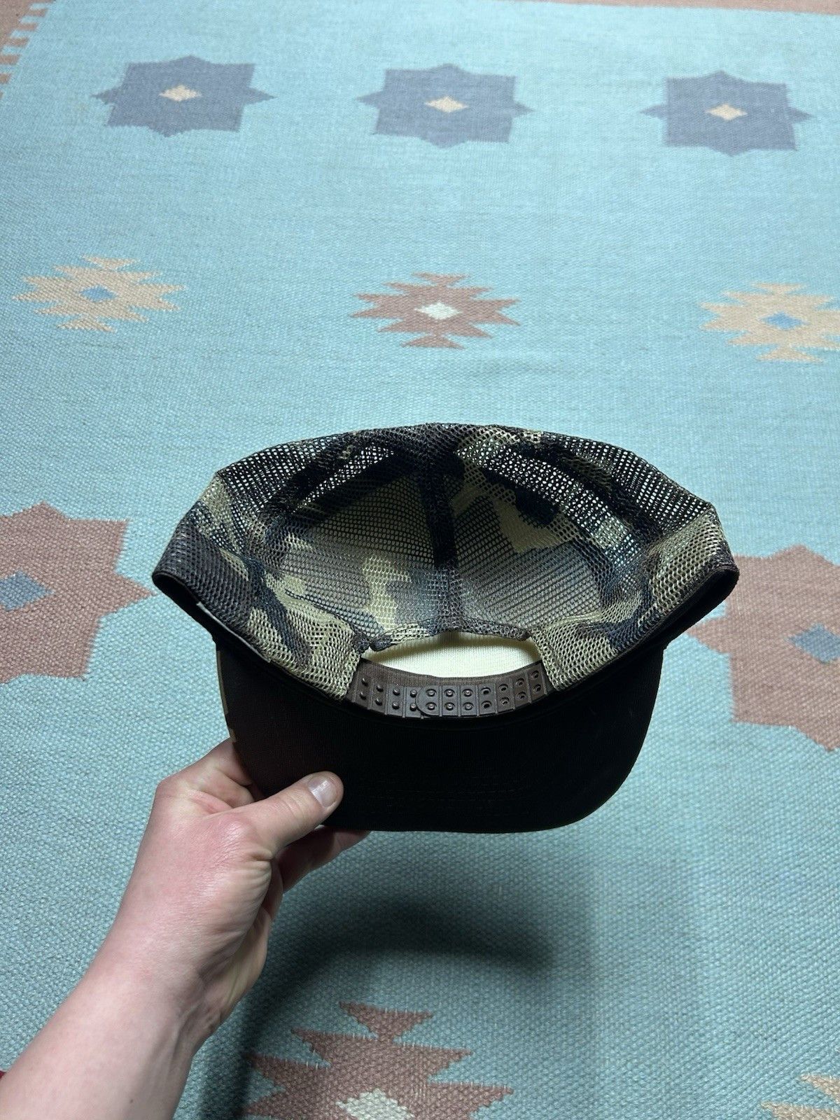 Vintage Vintage trucker hat camo Antioch Tree Farm Michigan snapback Size ONE SIZE - 4 Thumbnail