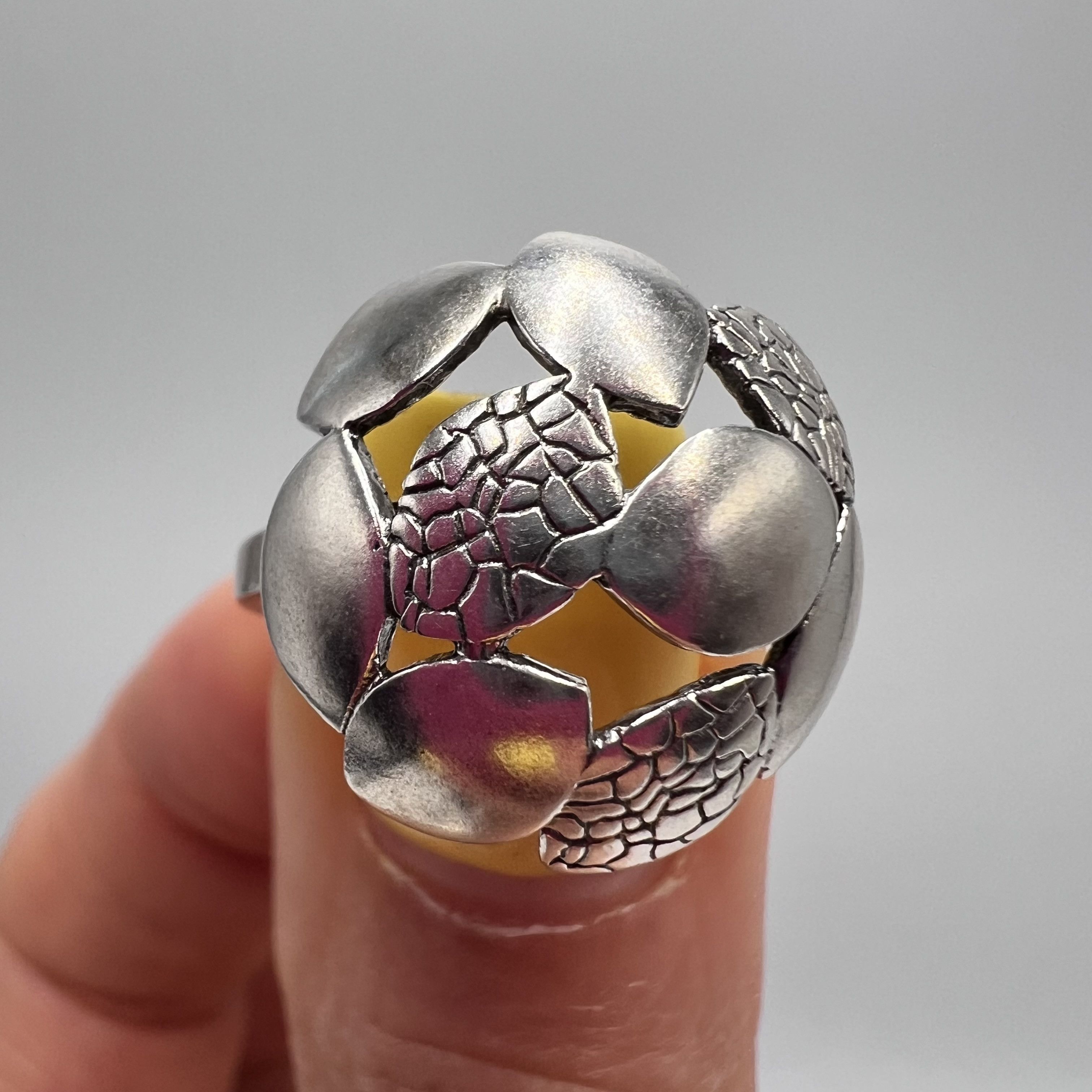 Vintage Vintage Unique Ring Sterling Silver 925 Jewelry Size 7US Size ONE SIZE - 8 Thumbnail
