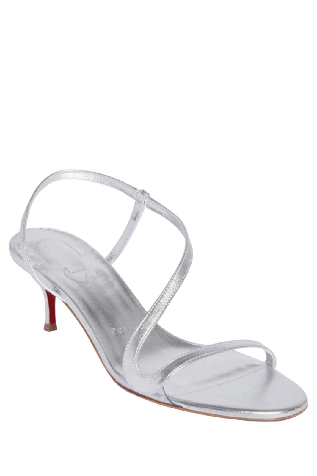 Christian Louboutin os11x0526 Rosalie 55mm Slingback Sandals in Silver Size US 7 / IT 37 - 1 Preview