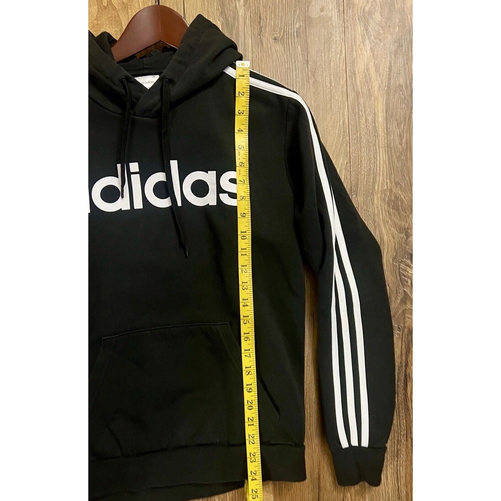 Adidas Adidas Sweatshirt Hoodie Black 3-Stripe Logo Stitched Women Size S / US 4 / IT 40 - 4 Thumbnail