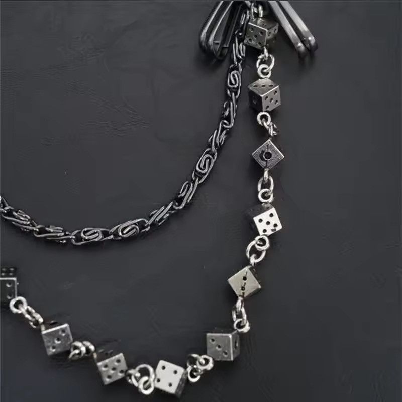 Vintage KeyChain Jean Biker Wallet Belts Chain Skull Charm Leather Size ONE SIZE - 5 Thumbnail