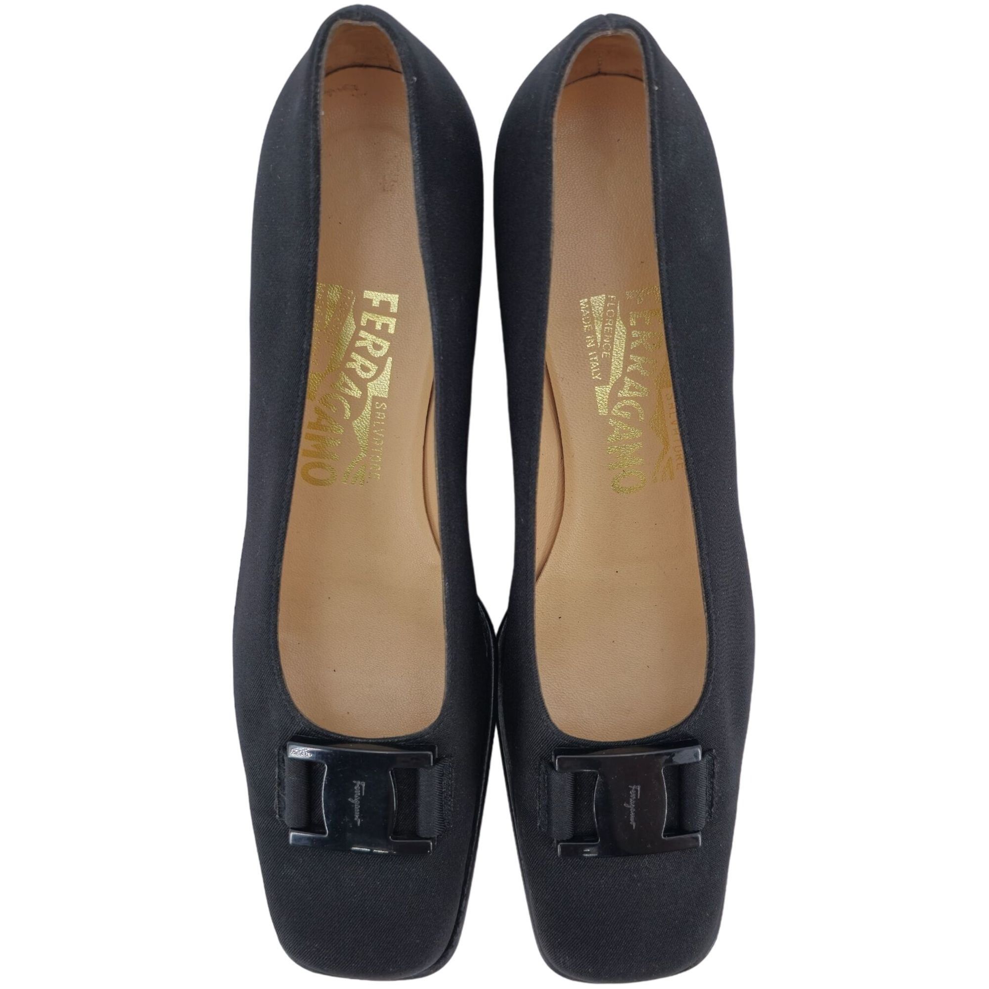 Salvatore Ferragamo Salvatore Ferragamo Italy Black Fabric Formal Dress Shoe 8AA Size US 8 / EU 41 - 9 Thumbnail