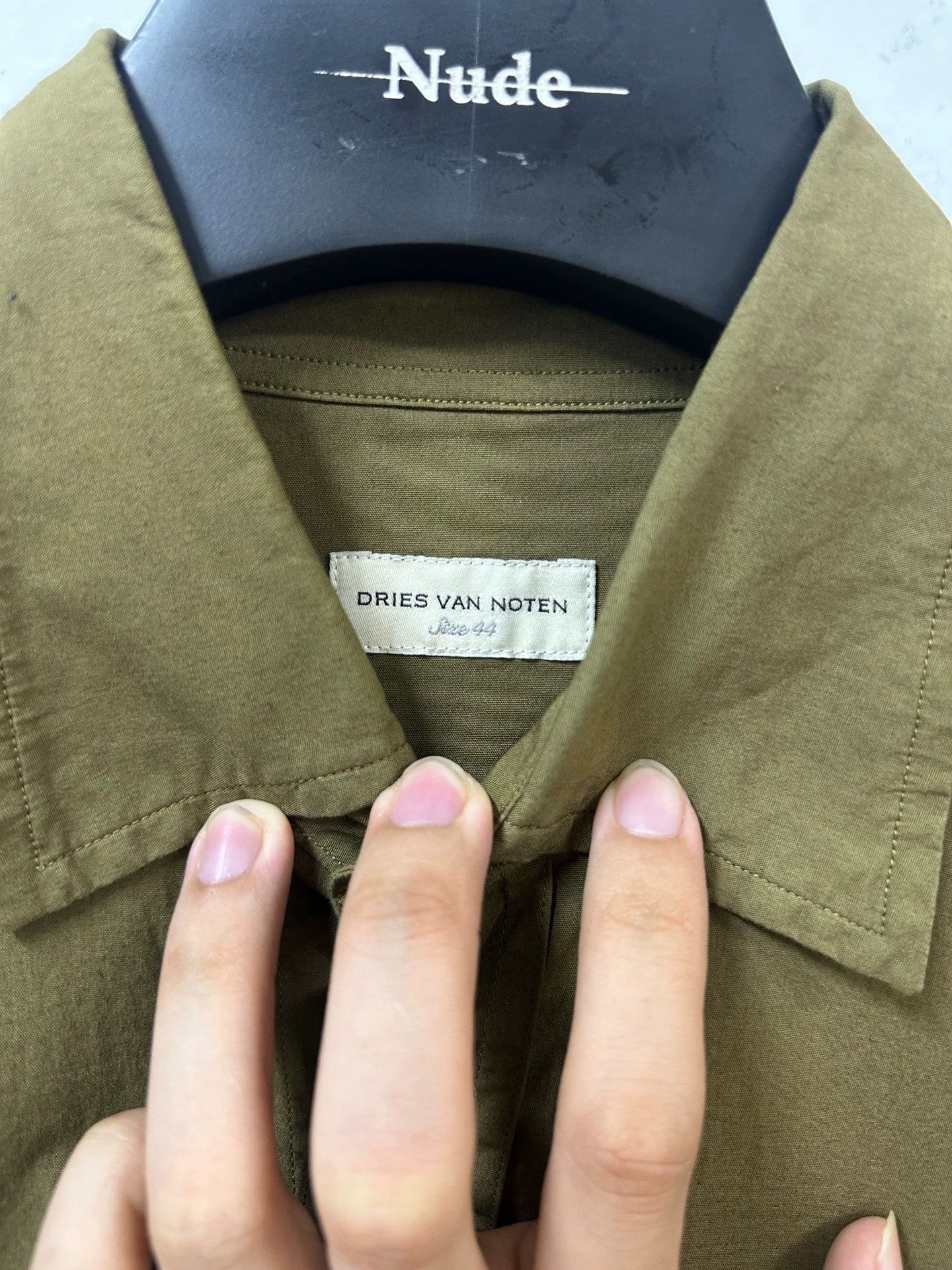 Dries Van Noten Dries Van Noten mustard & brown green basic shirt Size US S / EU 44-46 / 1 - 5 Thumbnail