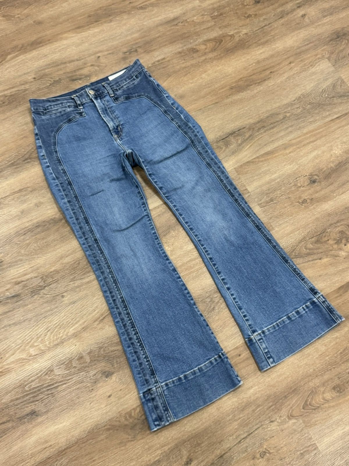 Gap GAP 70s Flare High Rise Jeans 28P Blue Denim Bell Bottom Y2K Size 28" / US 6 / IT 42 - 4 Thumbnail