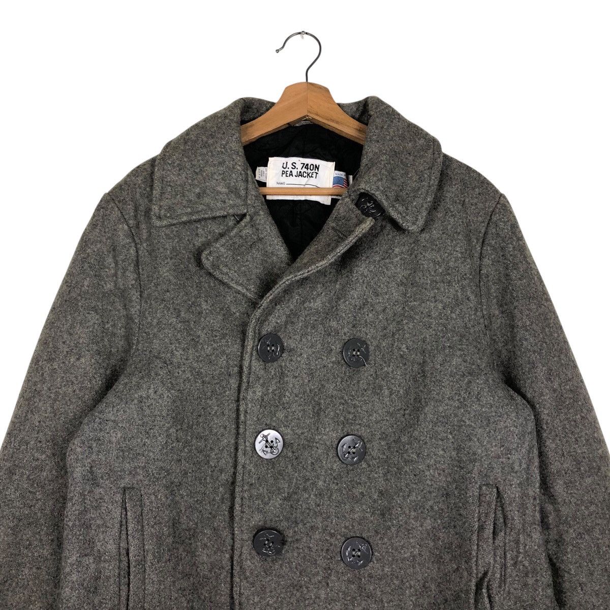 Schott 📌Vintage Pea Jacket Schott Wool Biker Jacket Double Collar Size US M / EU 48-50 / 2 - 4 Thumbnail