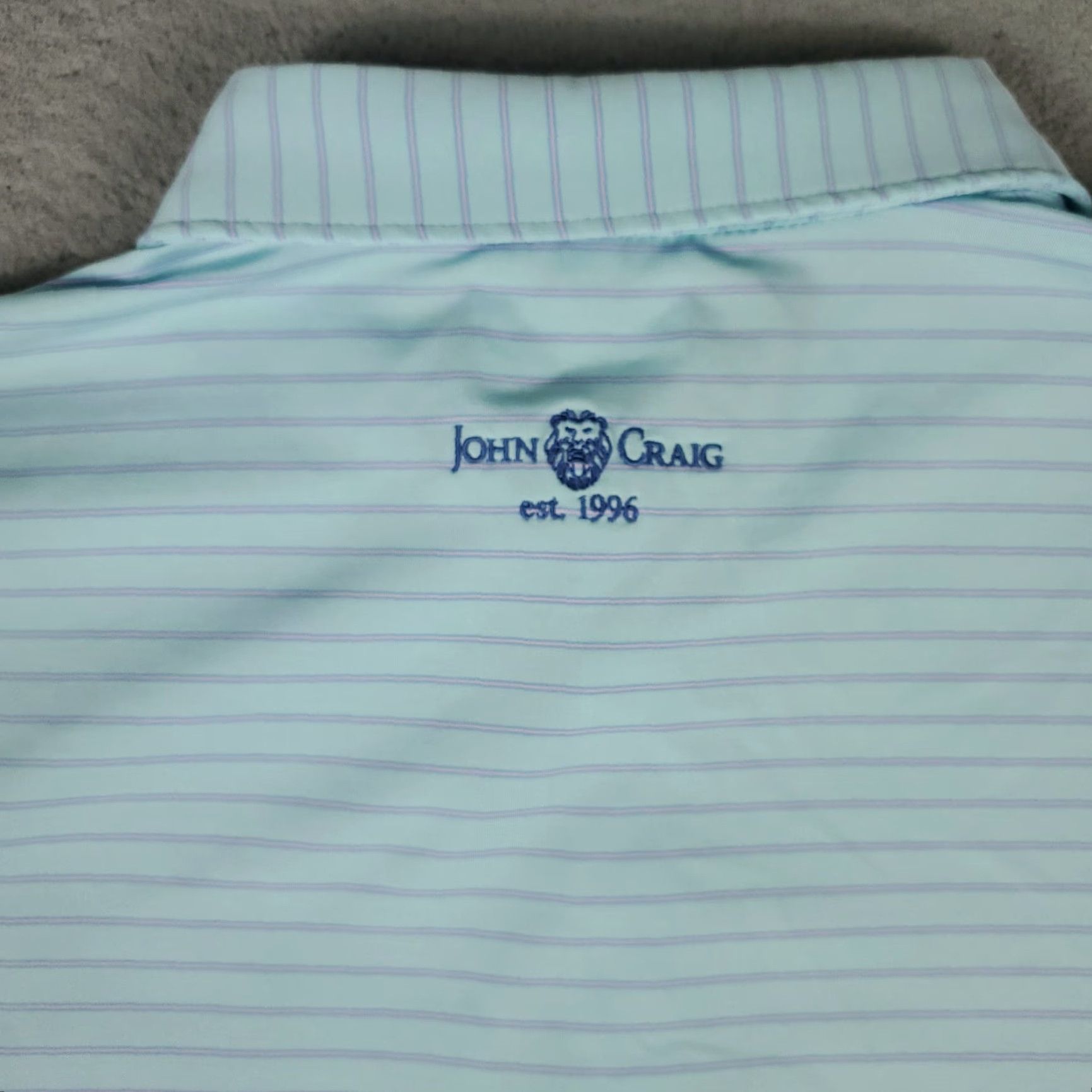 Peter Millar Peter Millar Polo Shirt Mens XL Blue Striped Short Sleeve Polo Button Logo Casual Activewear Golf Size US XL / EU 56 / 4 - 6 Thumbnail