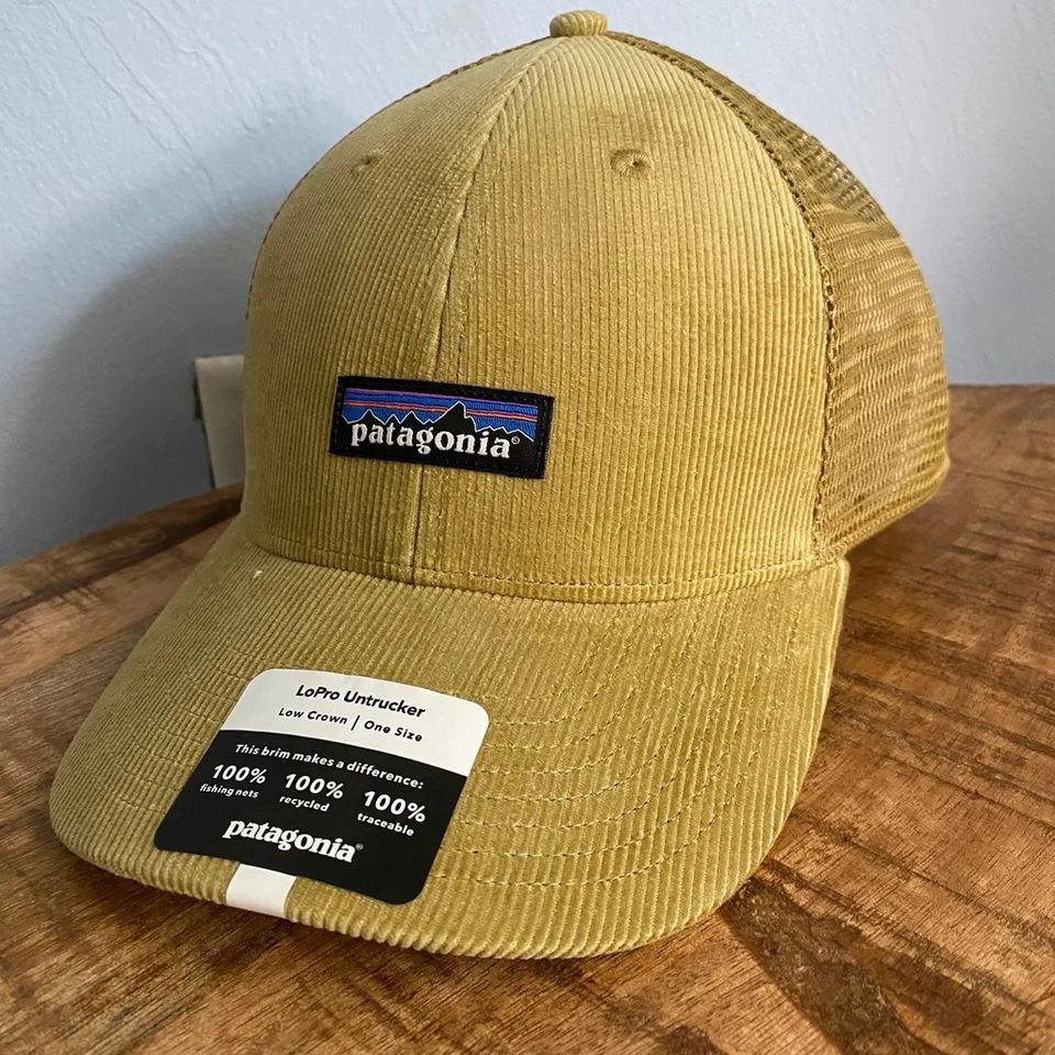 Patagonia Patagonia P-6 Label Hat Corduroy Moray Khaki Unisex NEW Size ONE SIZE - 1 Thumbnail