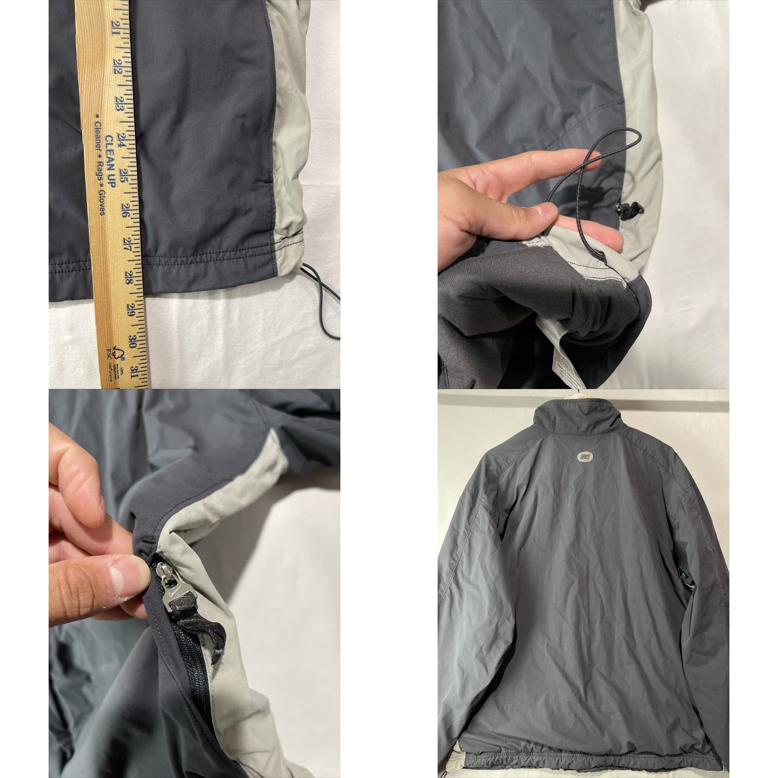Nike Nike Zip Up Jacket Men’s XL Gray Swoosh Logo Vintage Worn Flaws Zip Zipper Pockets Athletic Casual Activewear Size US XL / EU 56 / 4 - 8 Thumbnail