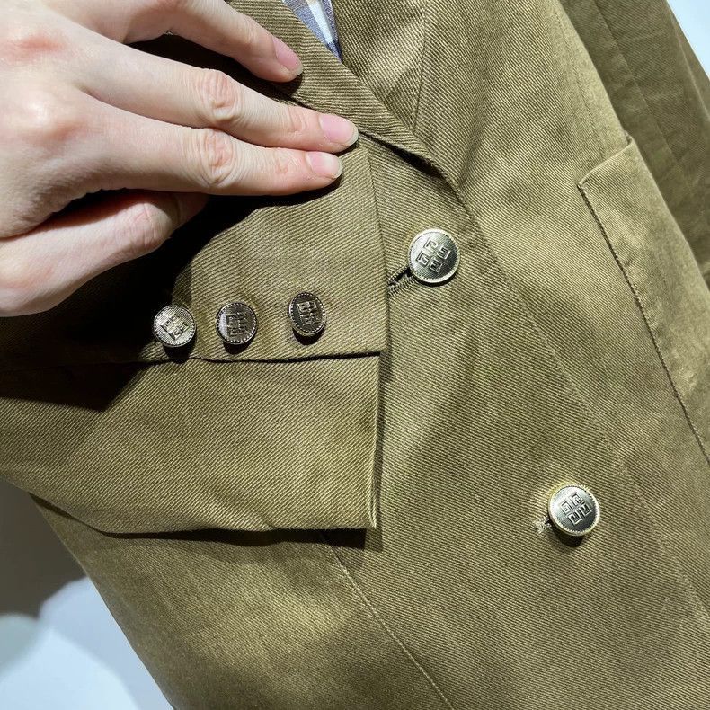 Givenchy Givenchy Vintage Givenchy Brown Blazer with Logo Buttons - Size US M / EU 48-50 / 2 - 3 Thumbnail