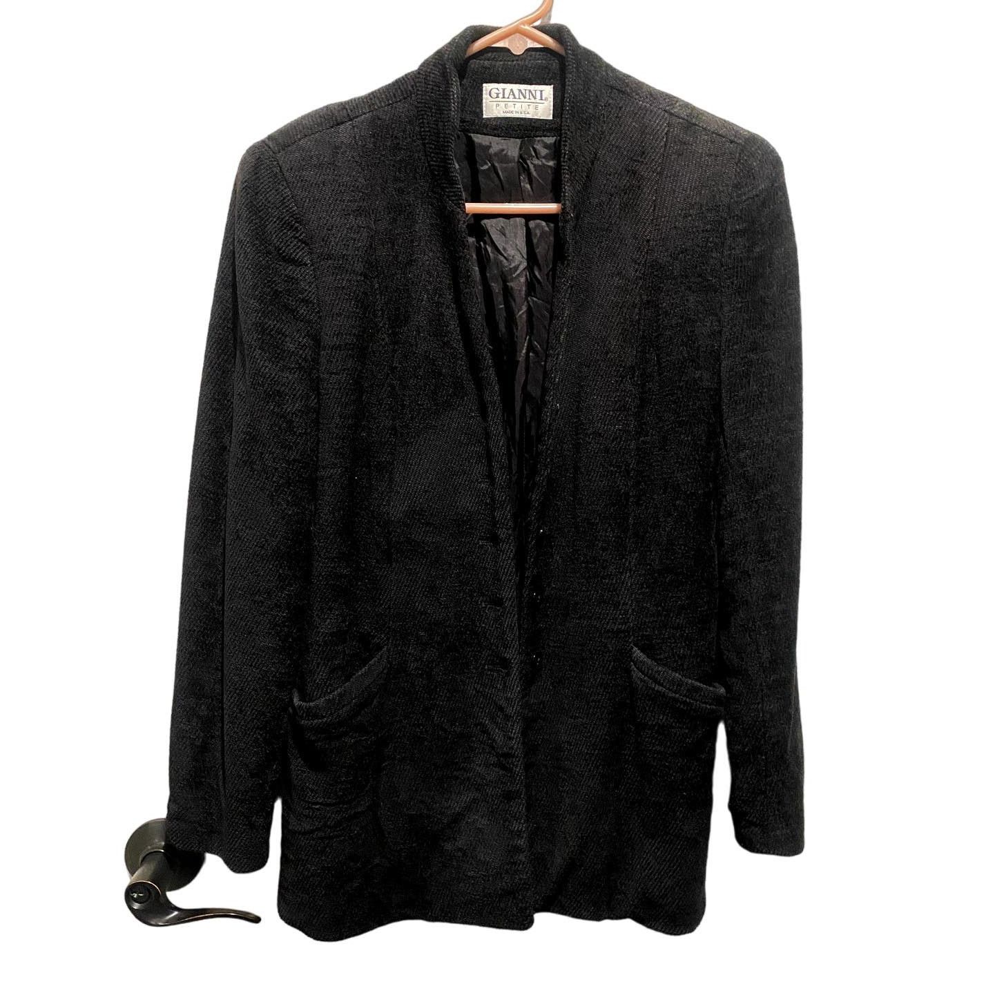 Other Vintage Women Gianni Petite Sport Jacket Textured Blazer 8 Size M / US 6-8 / IT 42-44 - 1 Thumbnail